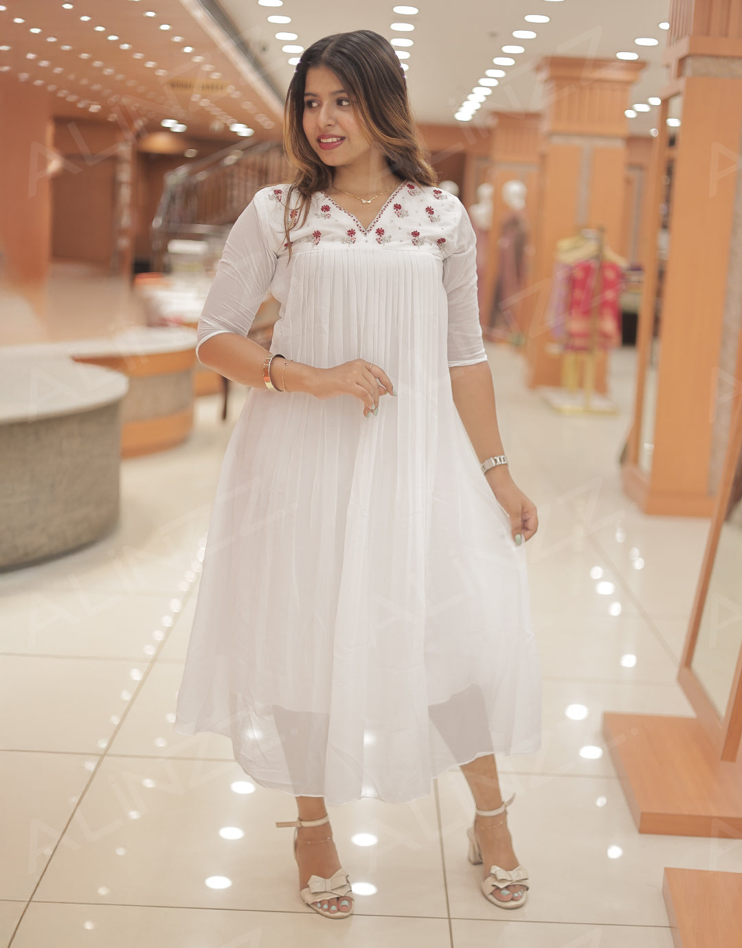 Georgette handworked A-Line Kurti for Women – R530