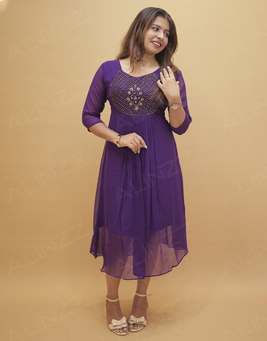 Women's Georgette Aline Kurti - R529