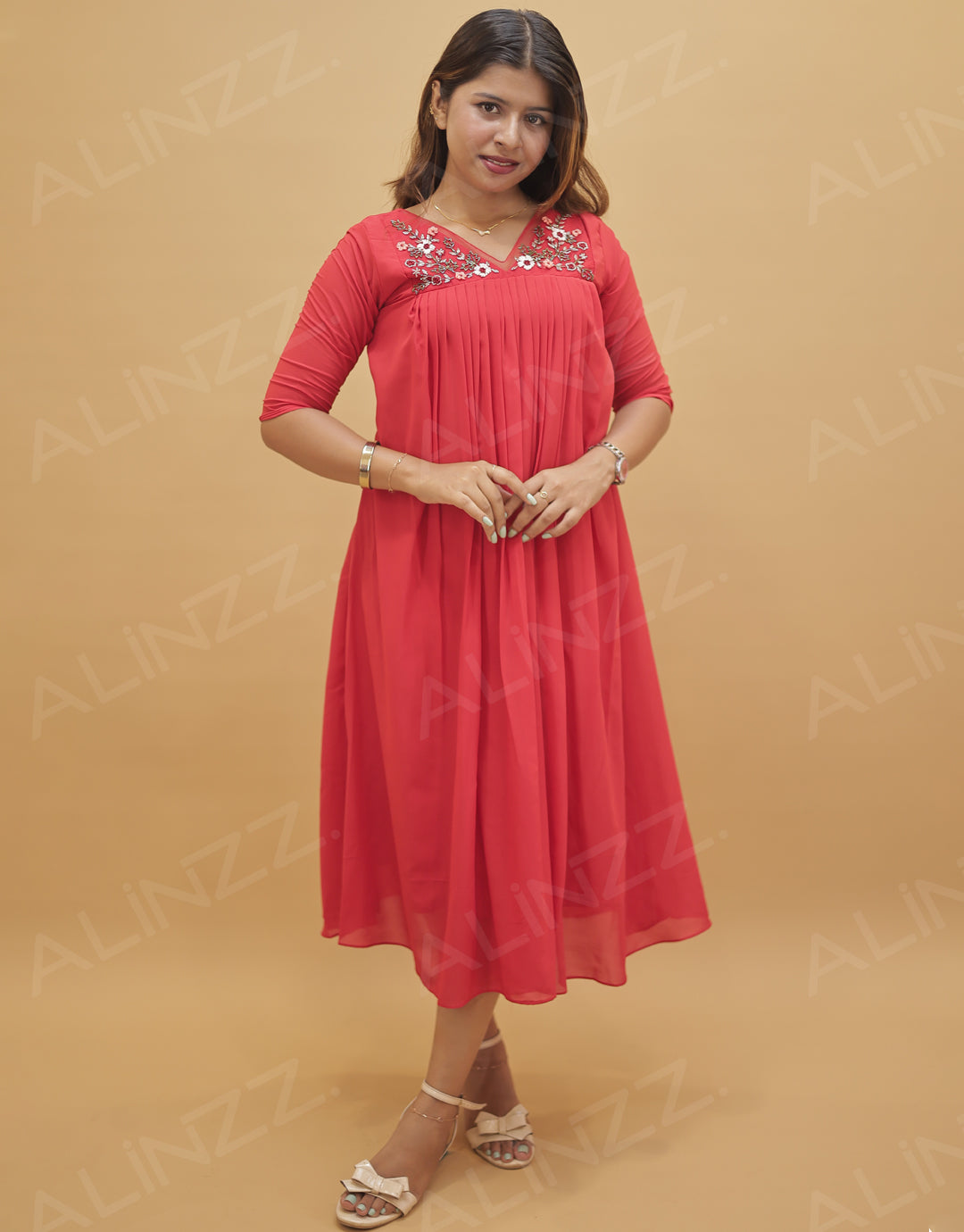 Festive Hand Embroidered Kurti for Women's- R535