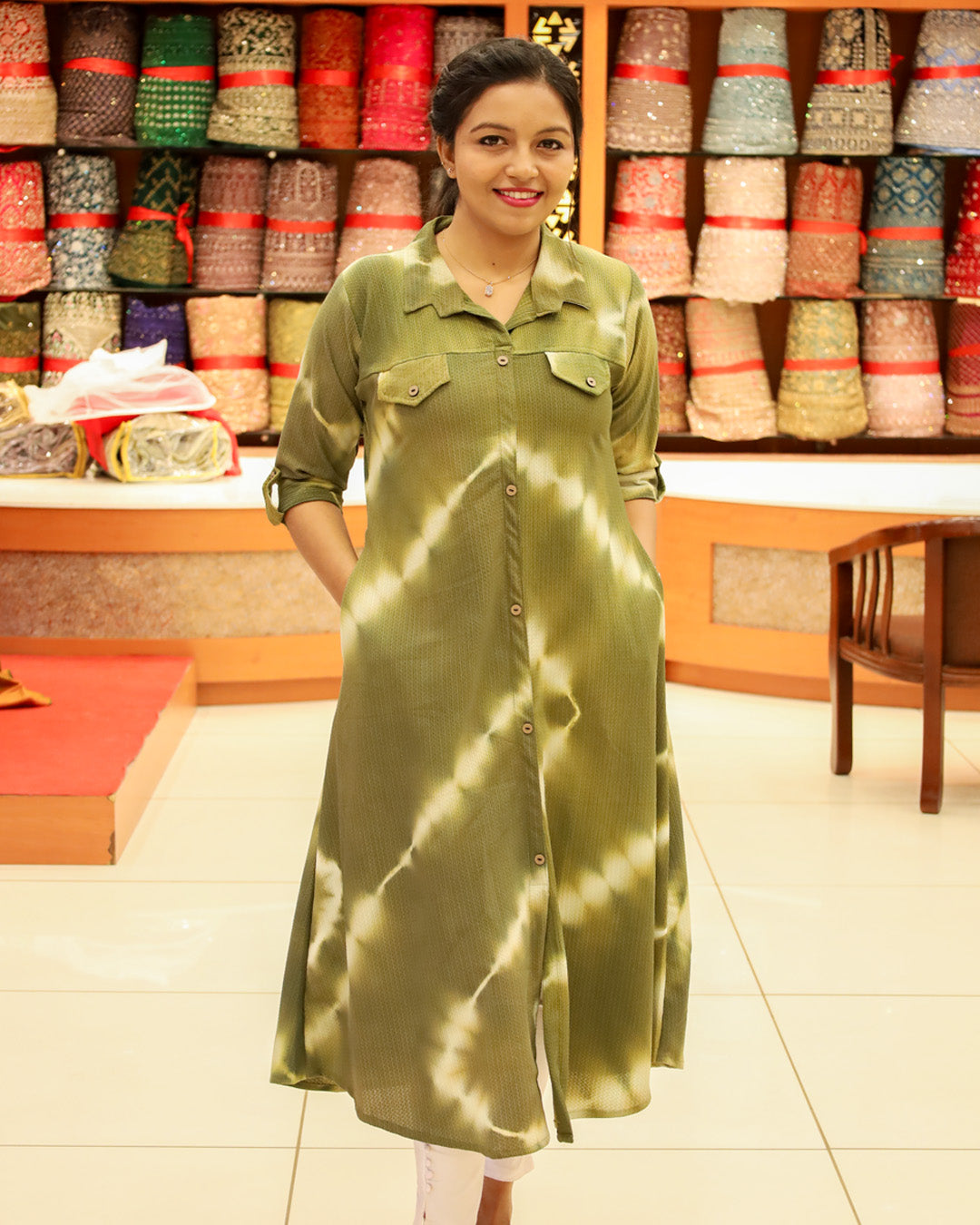 Women's Tie & Dye Aline Kurti - 1168