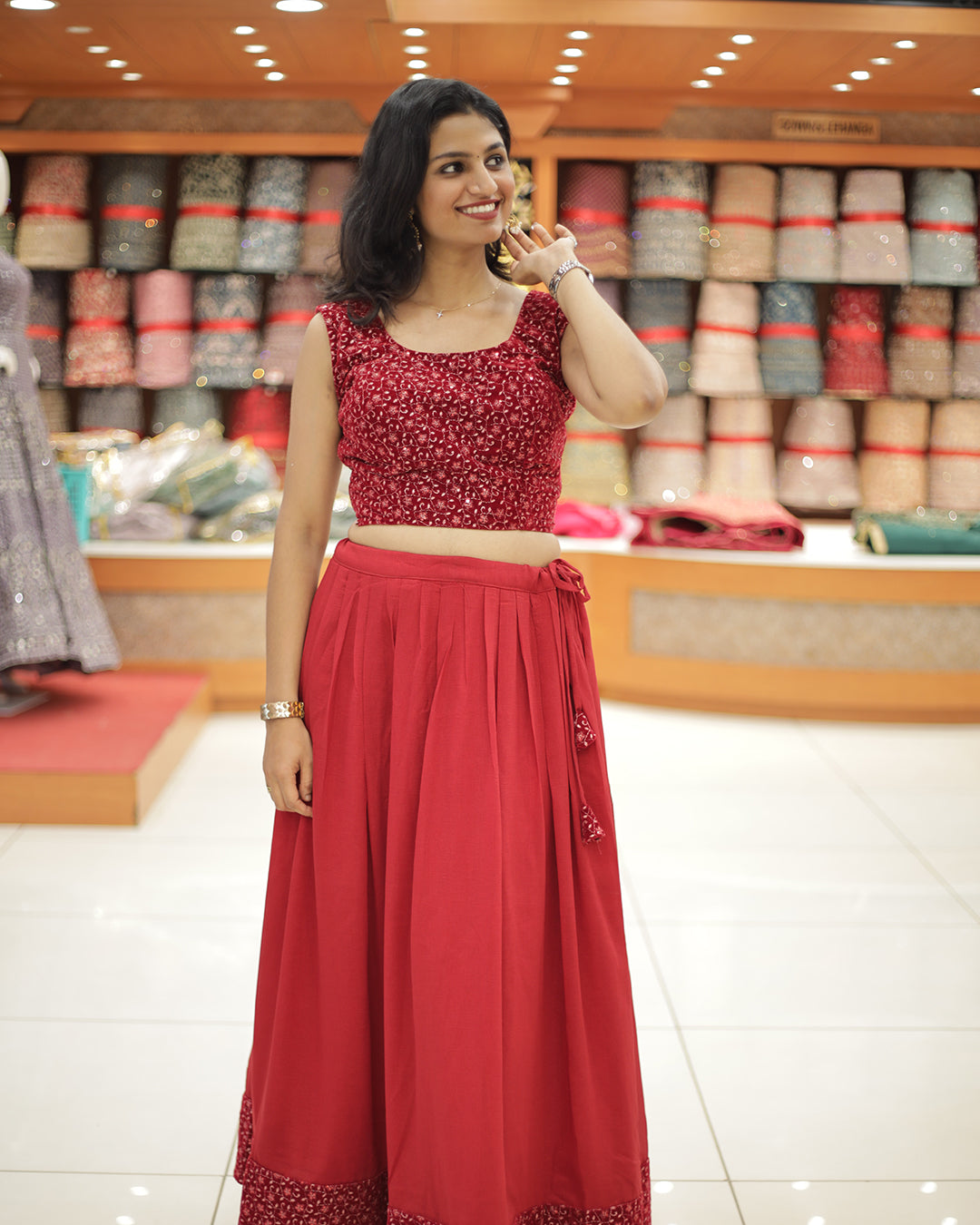 Women's Skirt and top Set -1320