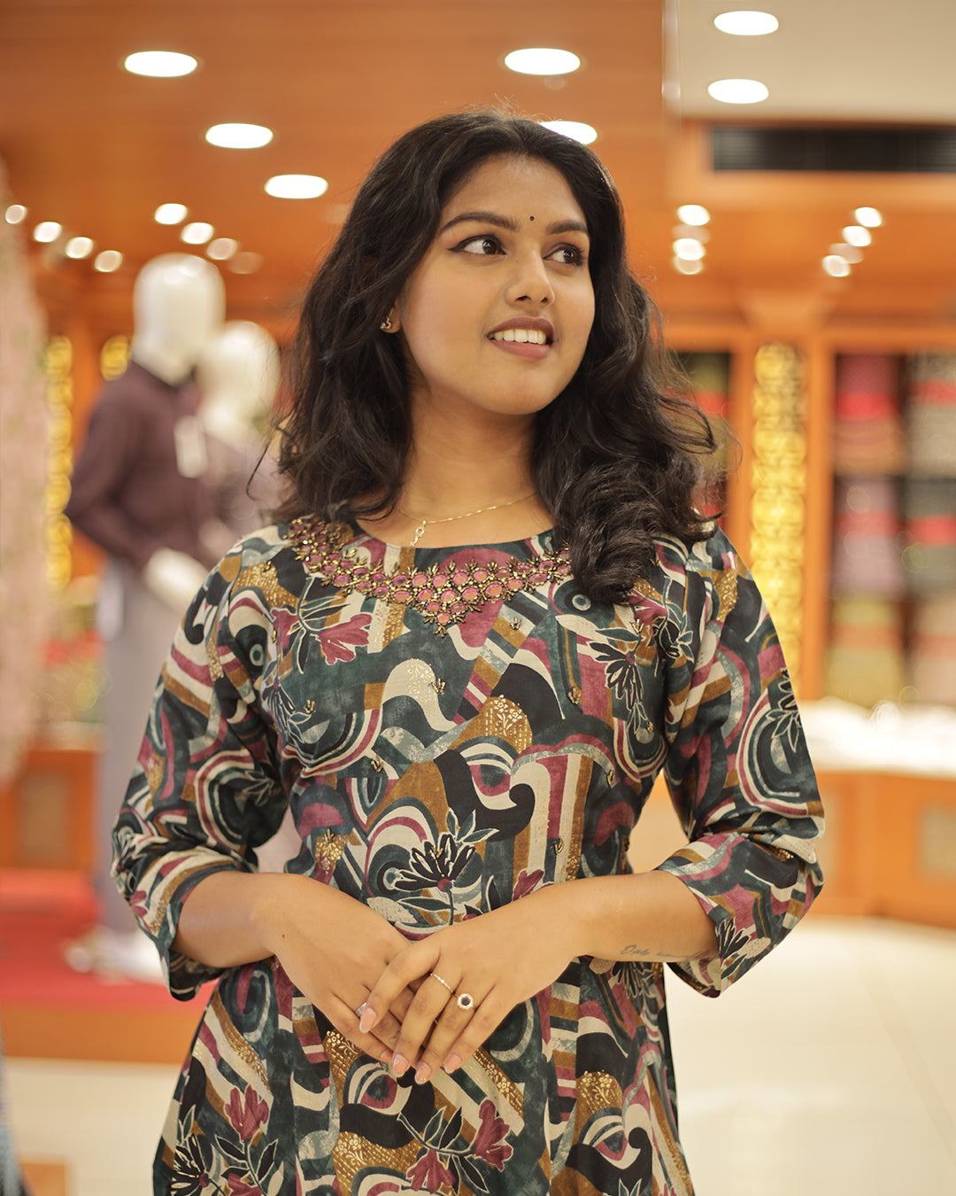 Women's Printed Frock- 1327