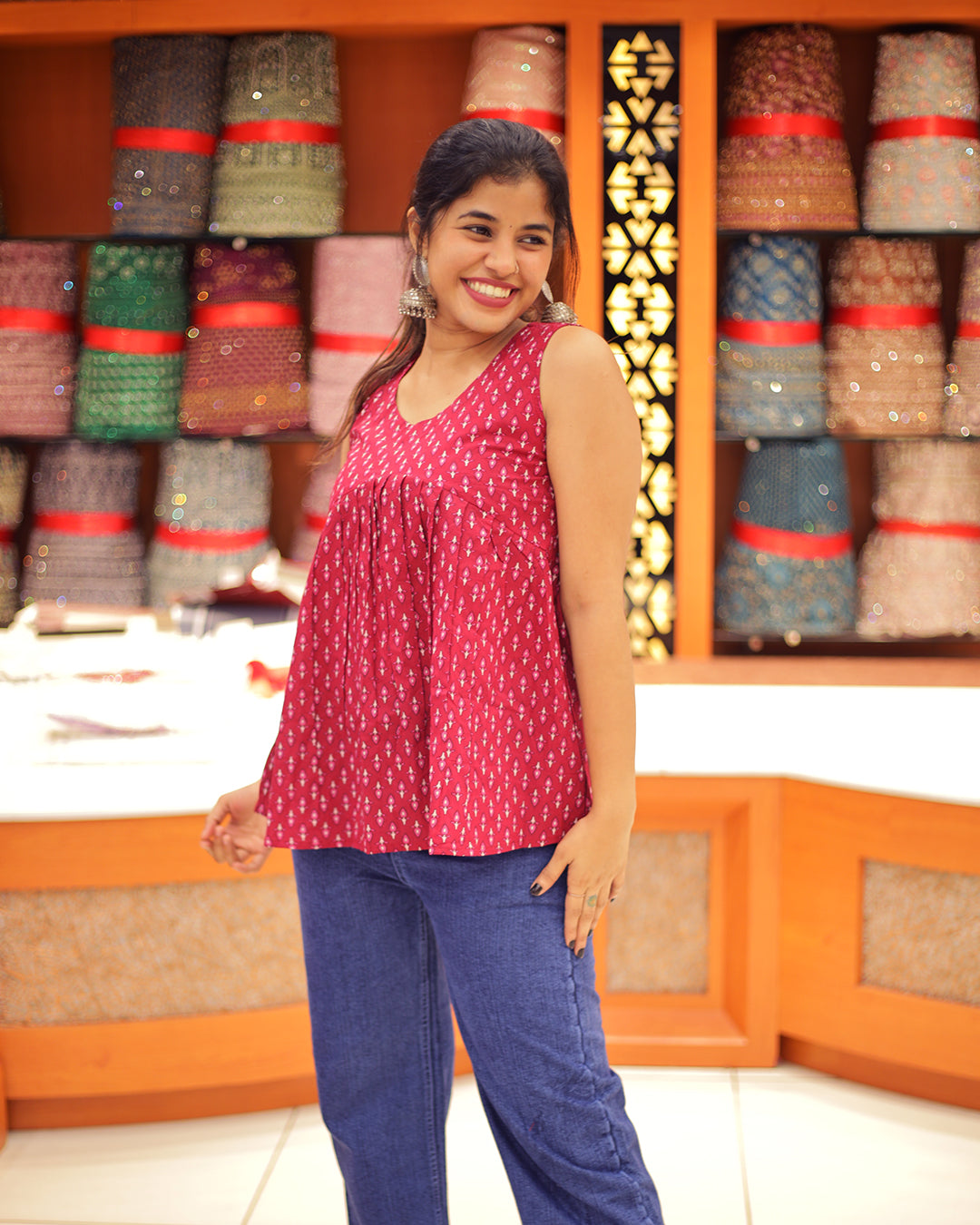 Women's Shot Kurthi- 1348