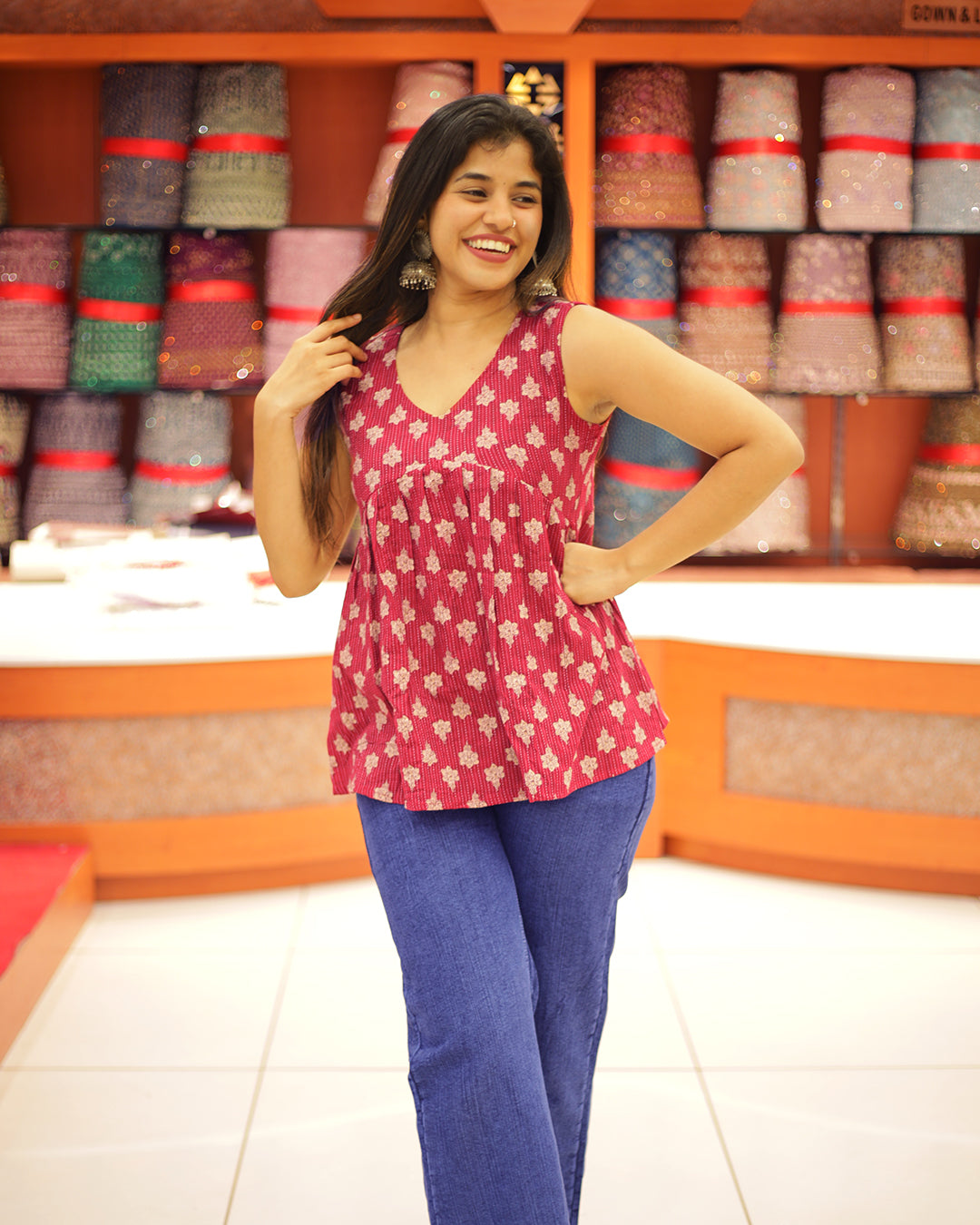 Women's Shot Kurthi- 1348