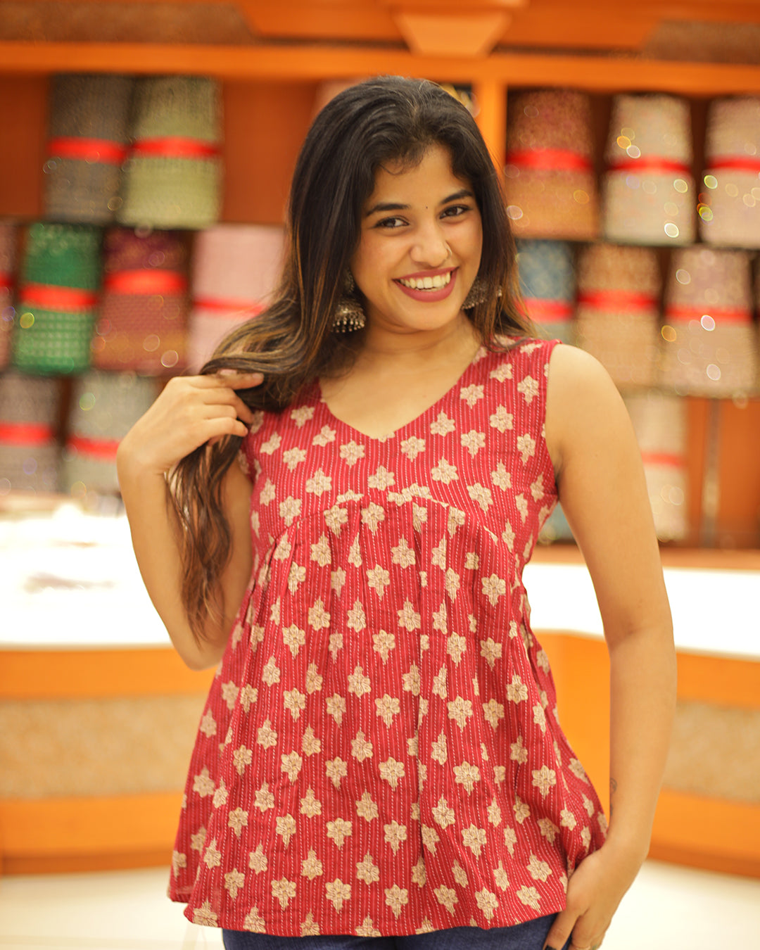 Women's Shot Kurthi- 1348