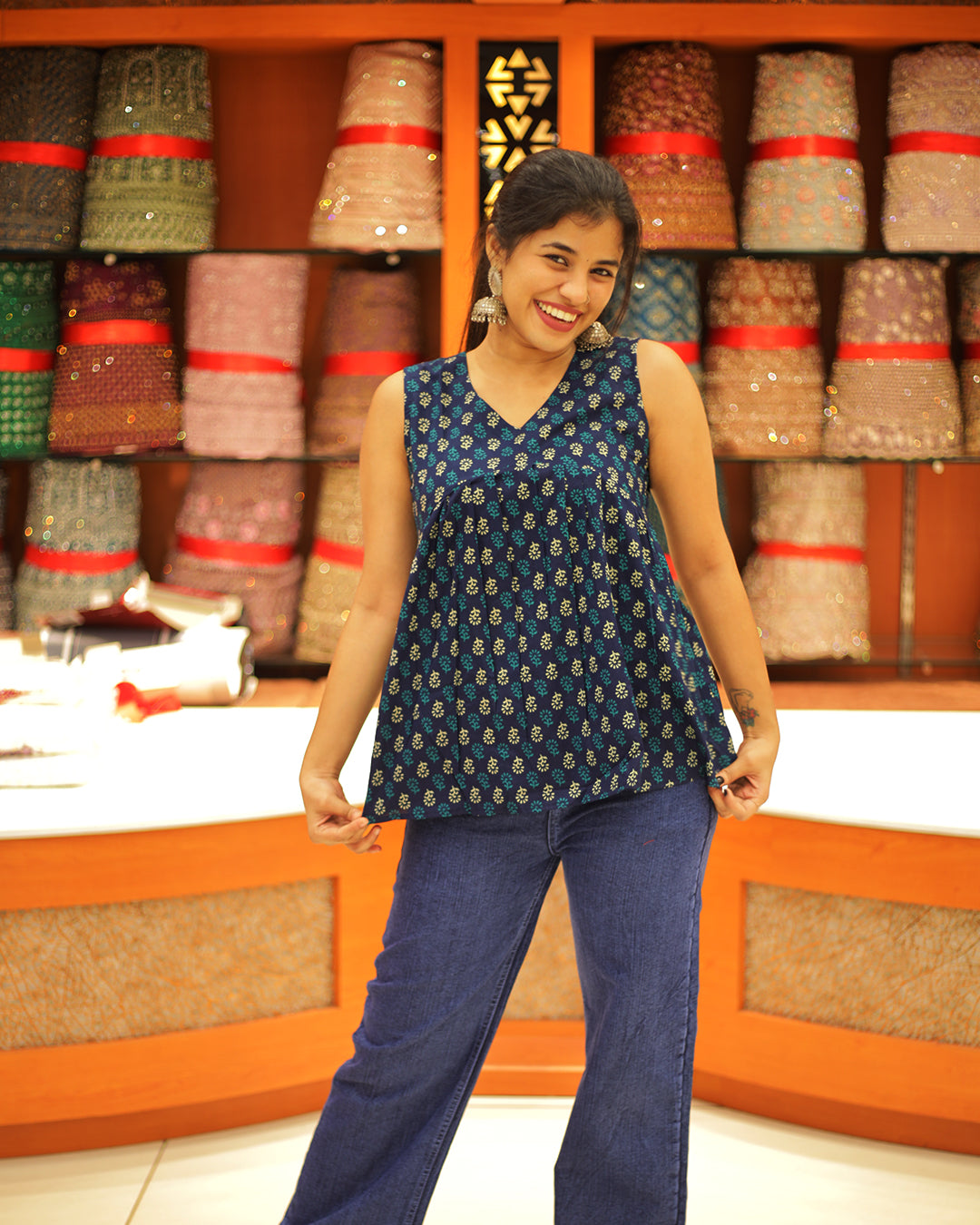 Women's Shot Kurthi- 1348