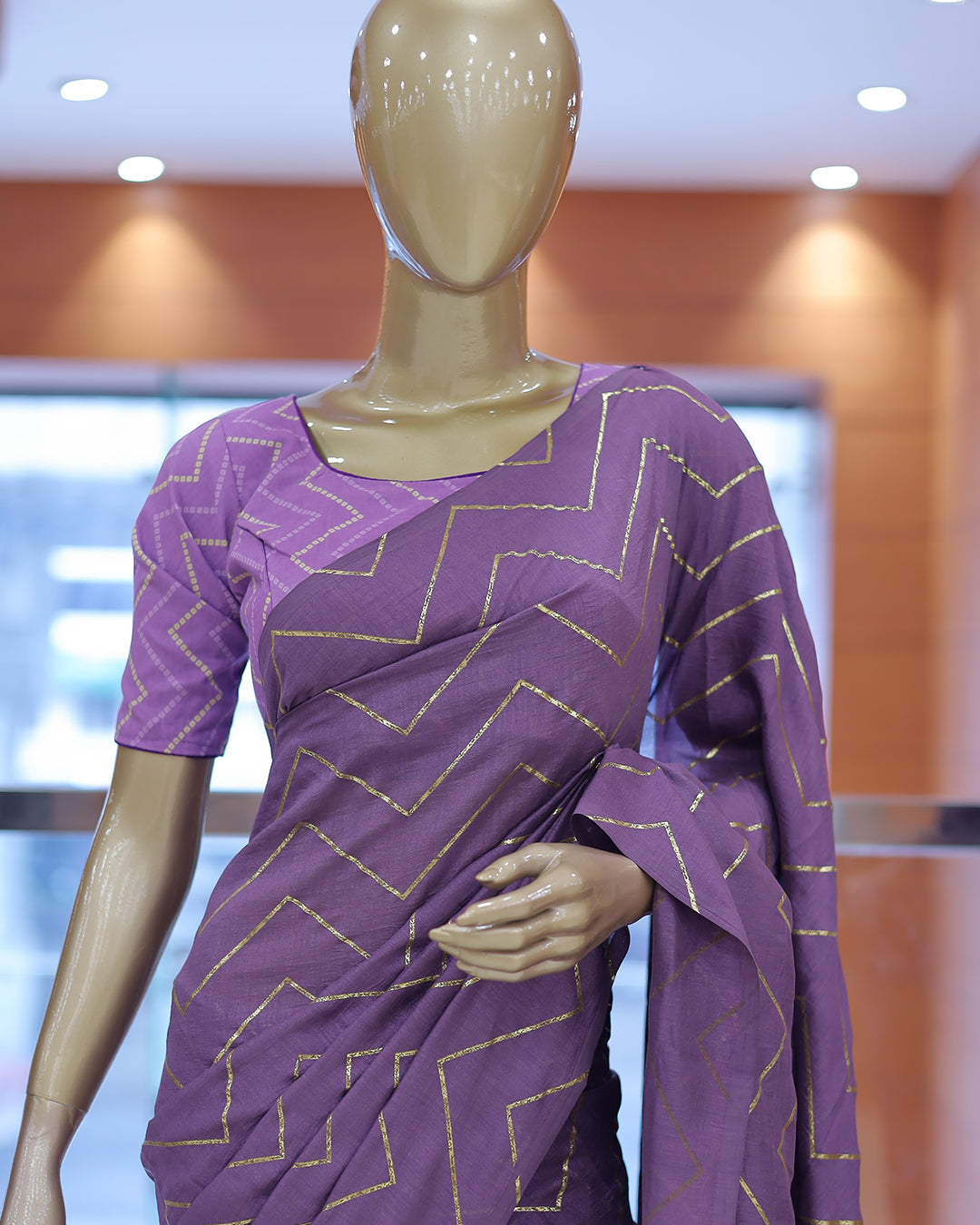 Vichitra Silk Sarees with Golden Stripes - G281