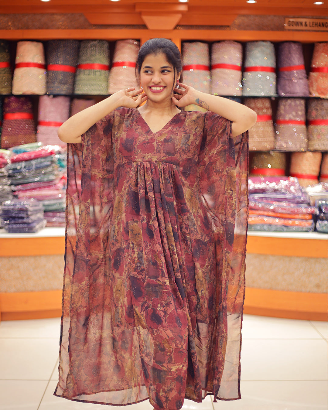 Women's Printed Caftan Kurti - 1362
