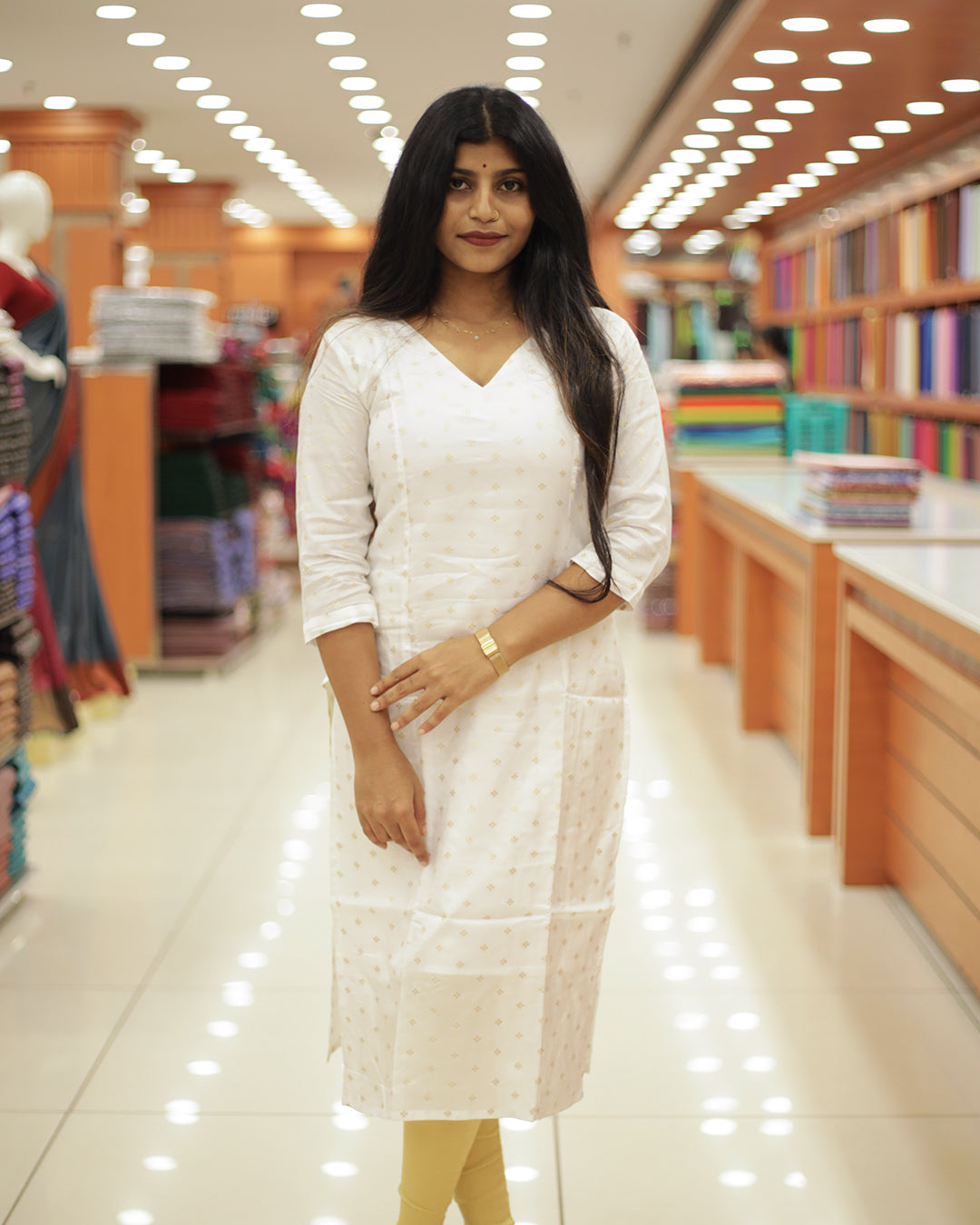 Womens Semi Silk Kurthi-1429