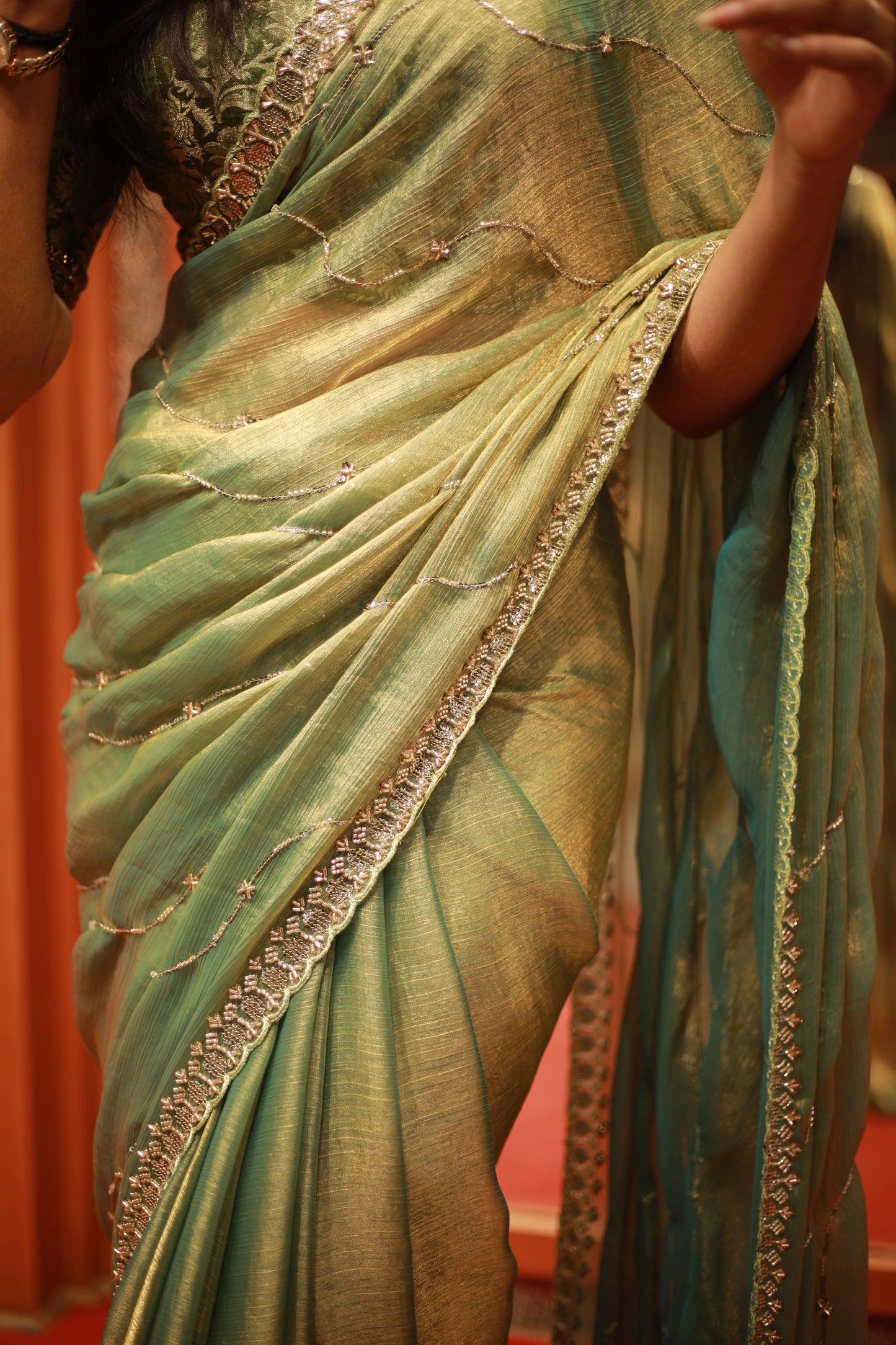 Designer Handworked Saree - 1264