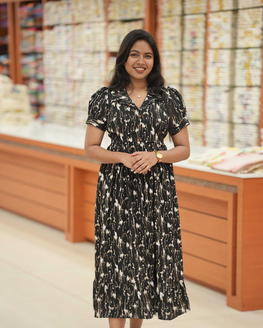 Women's Printed Frock -A307