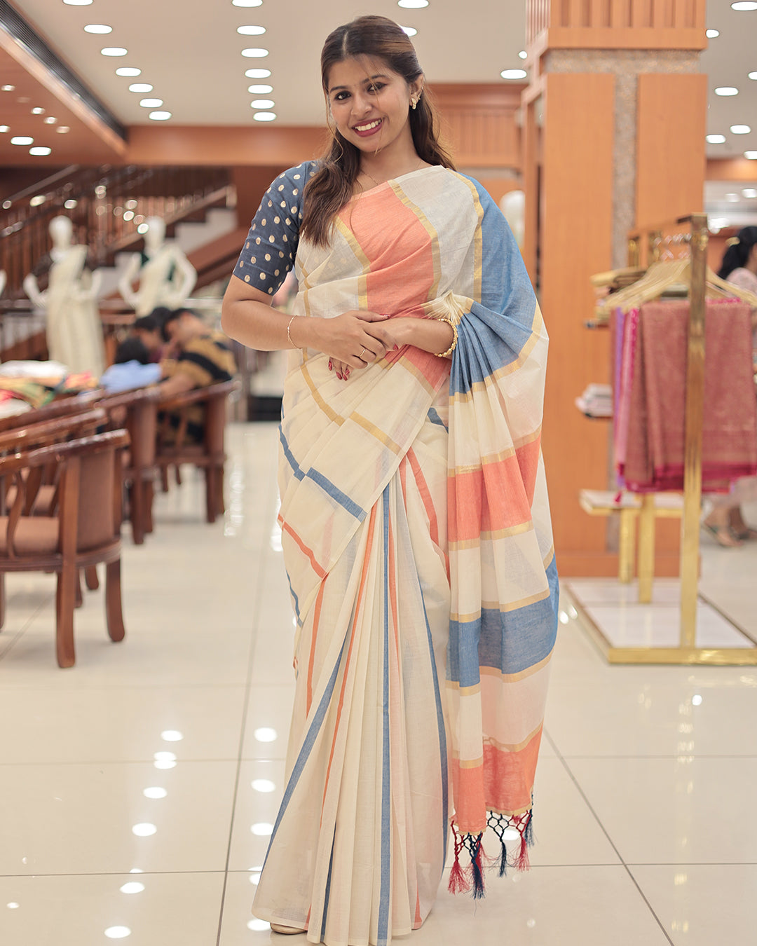 Womens Kerala Set Saree -G366