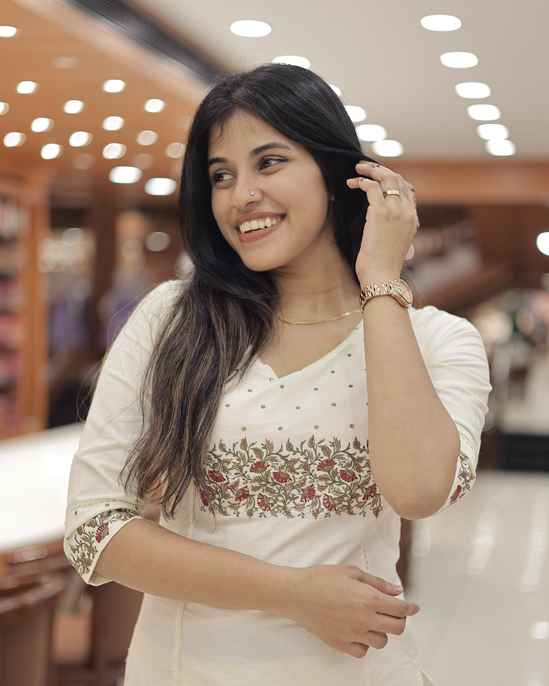 Women's Embroidery Kurthi -G370