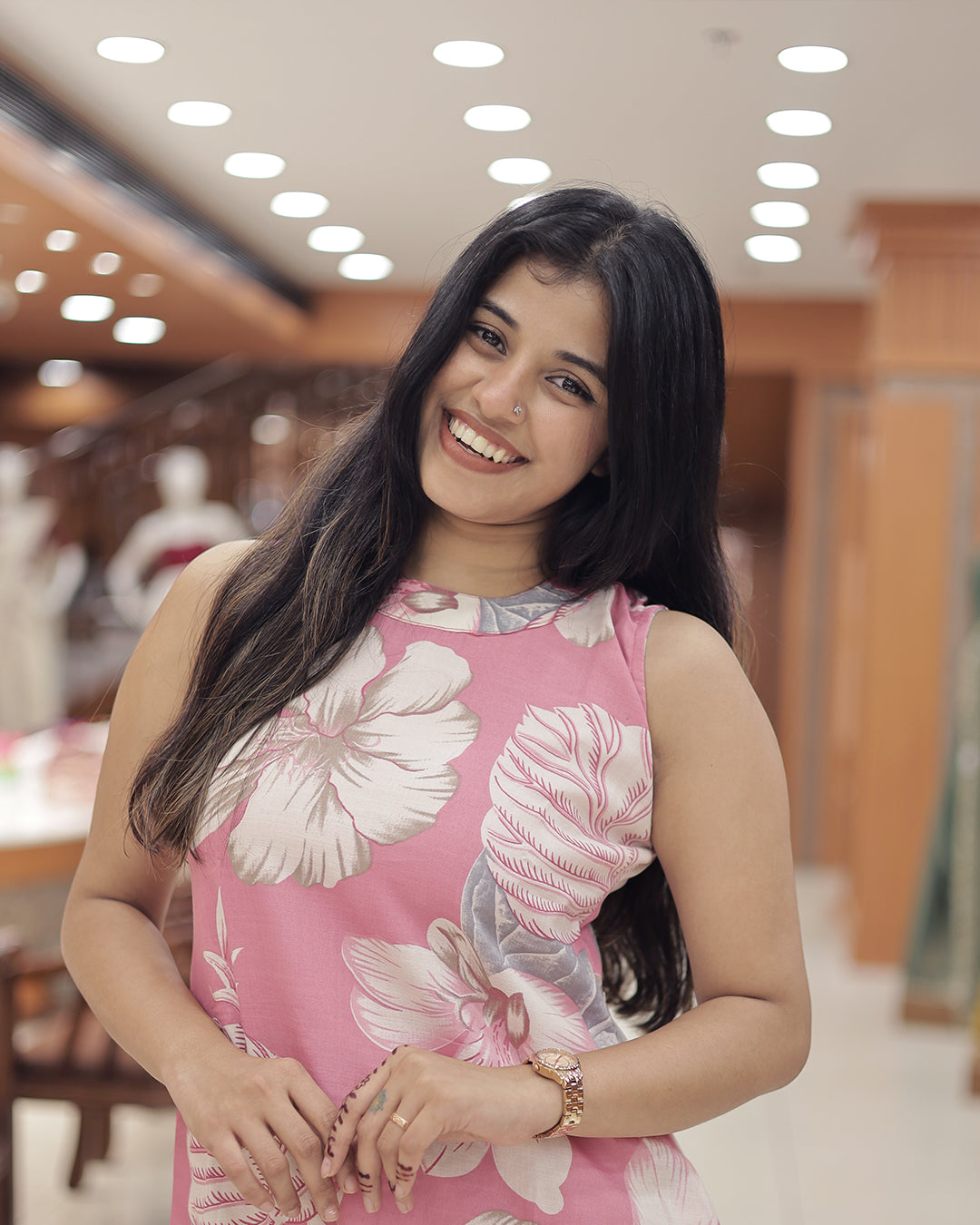 Sleeveless Floral Print Coordset for Women -