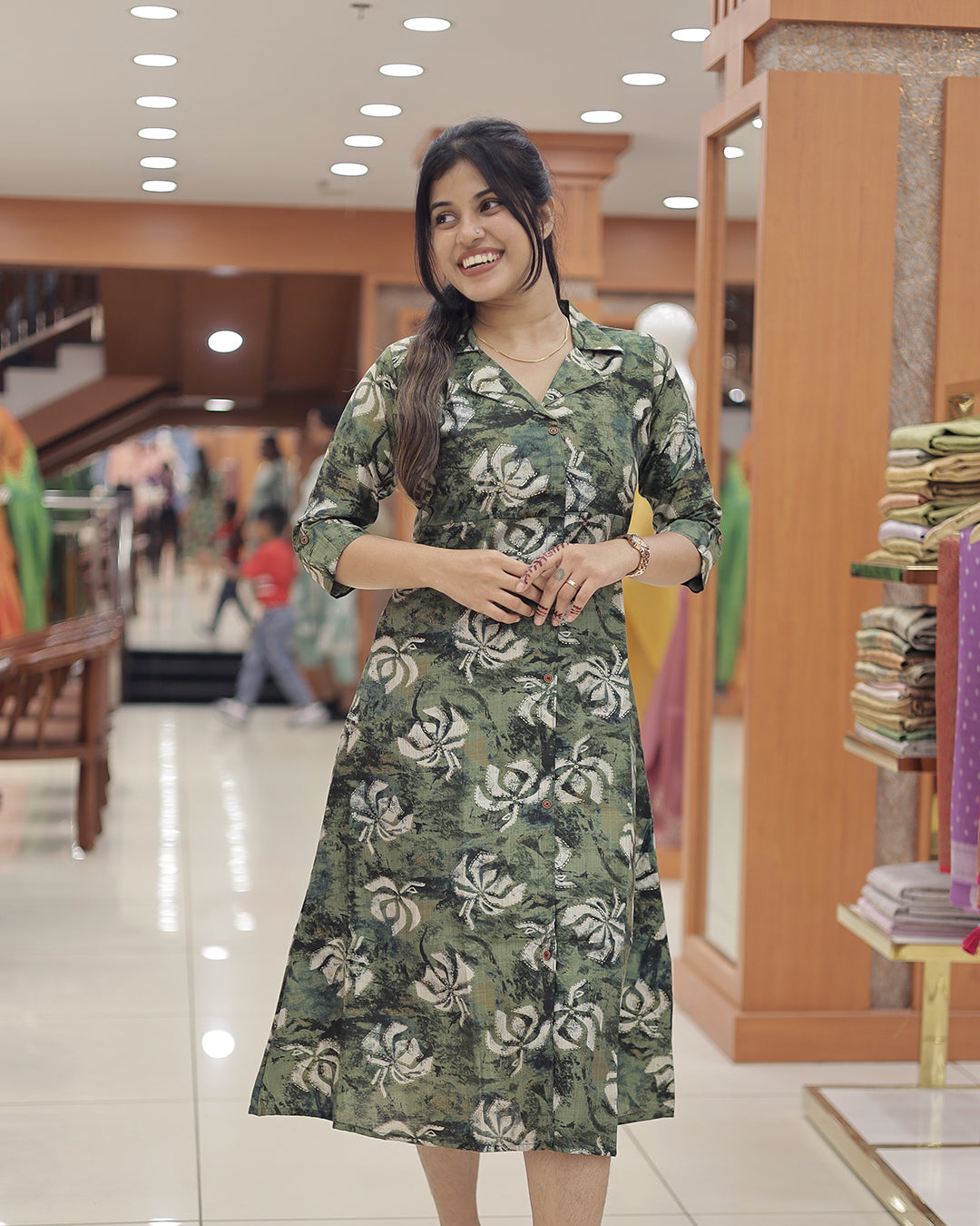 Women's Casual A-line Kurti -G343