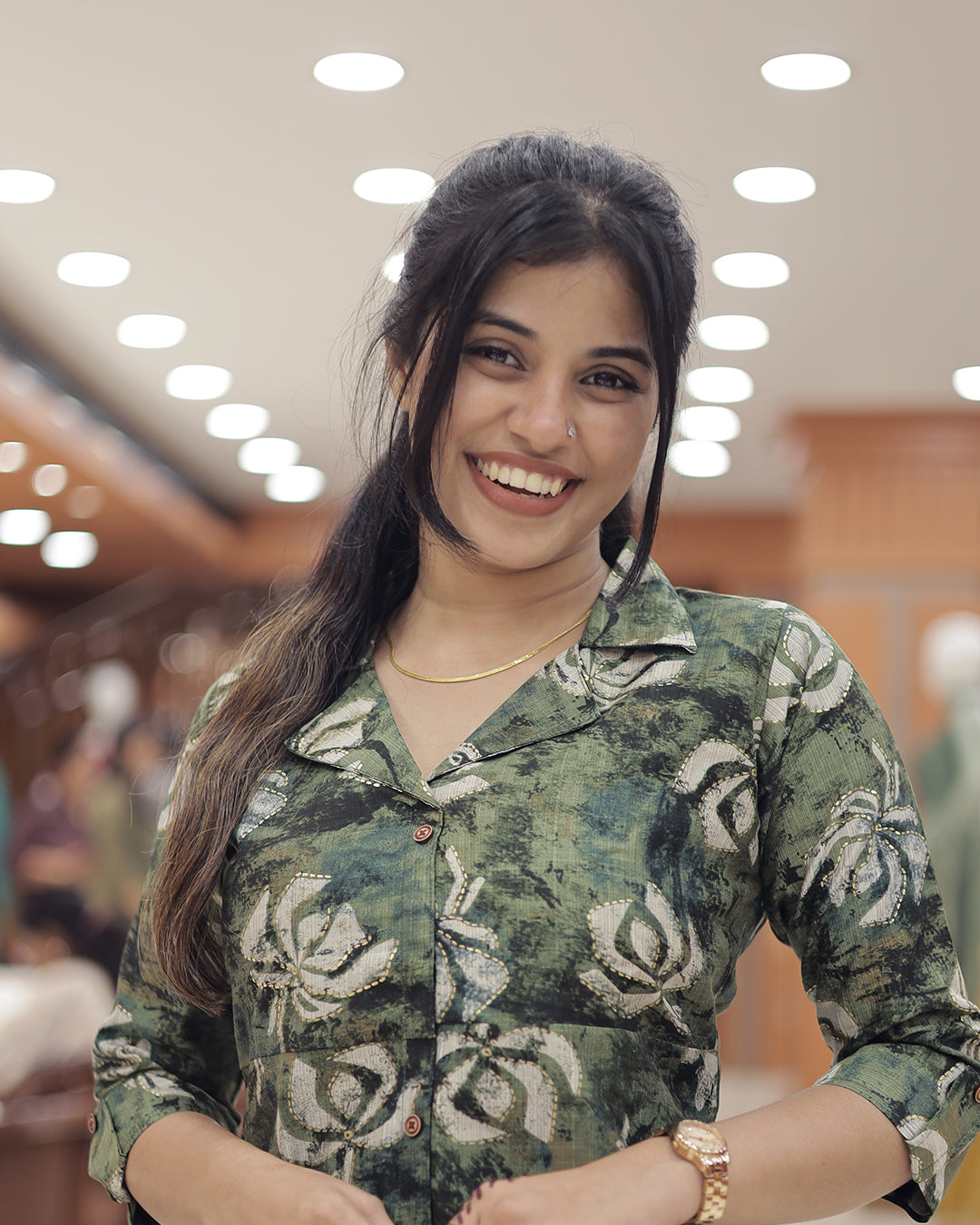 Women's Casual A-line Kurti -G343