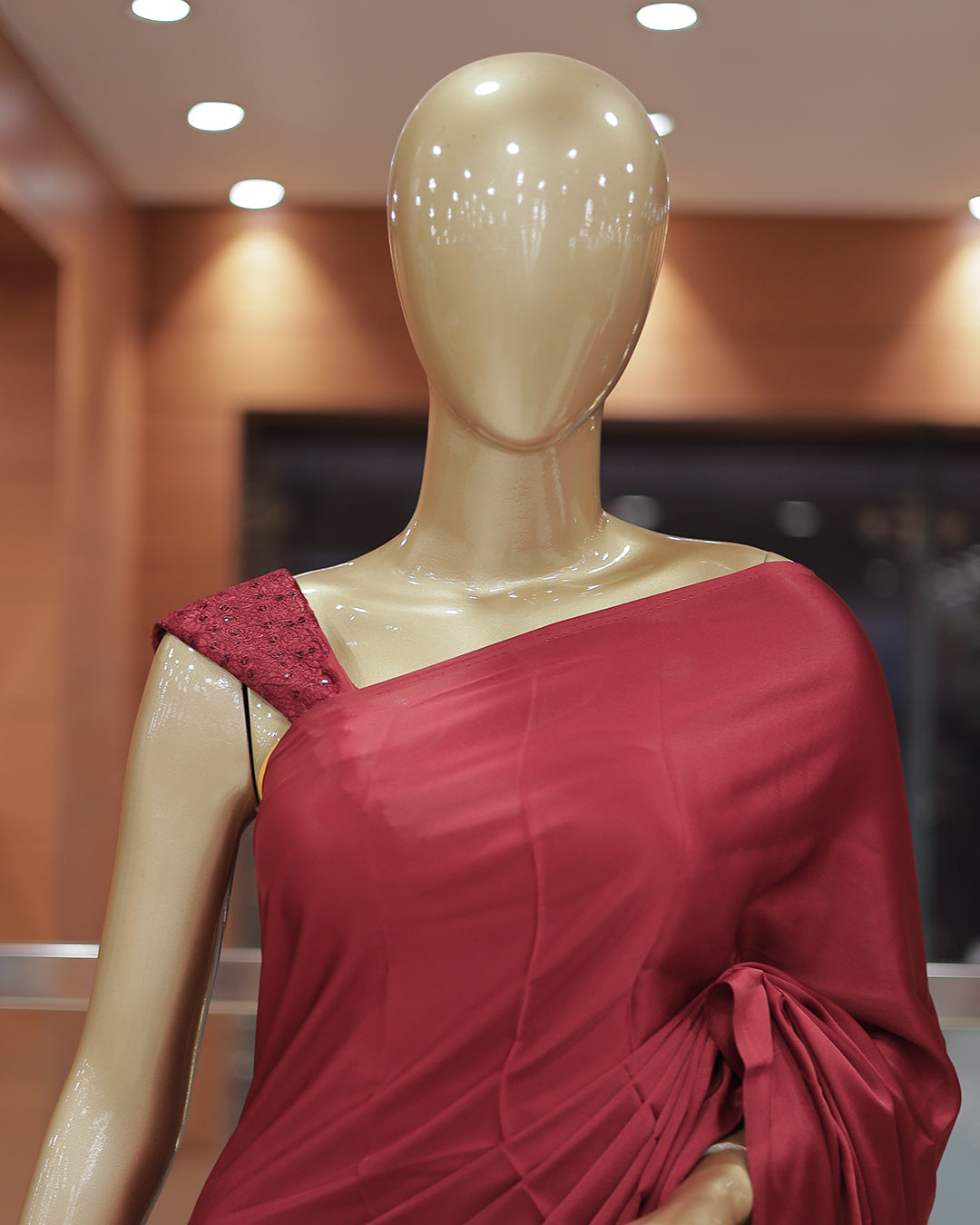 Diwali Special Plain Saree with Tone to tone Embroidery Blouse -D15