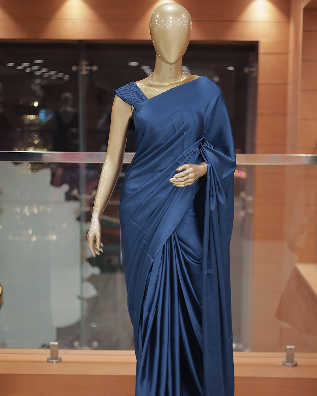 Diwali Special Plain Saree with Tone to tone Embroidery Blouse -D15
