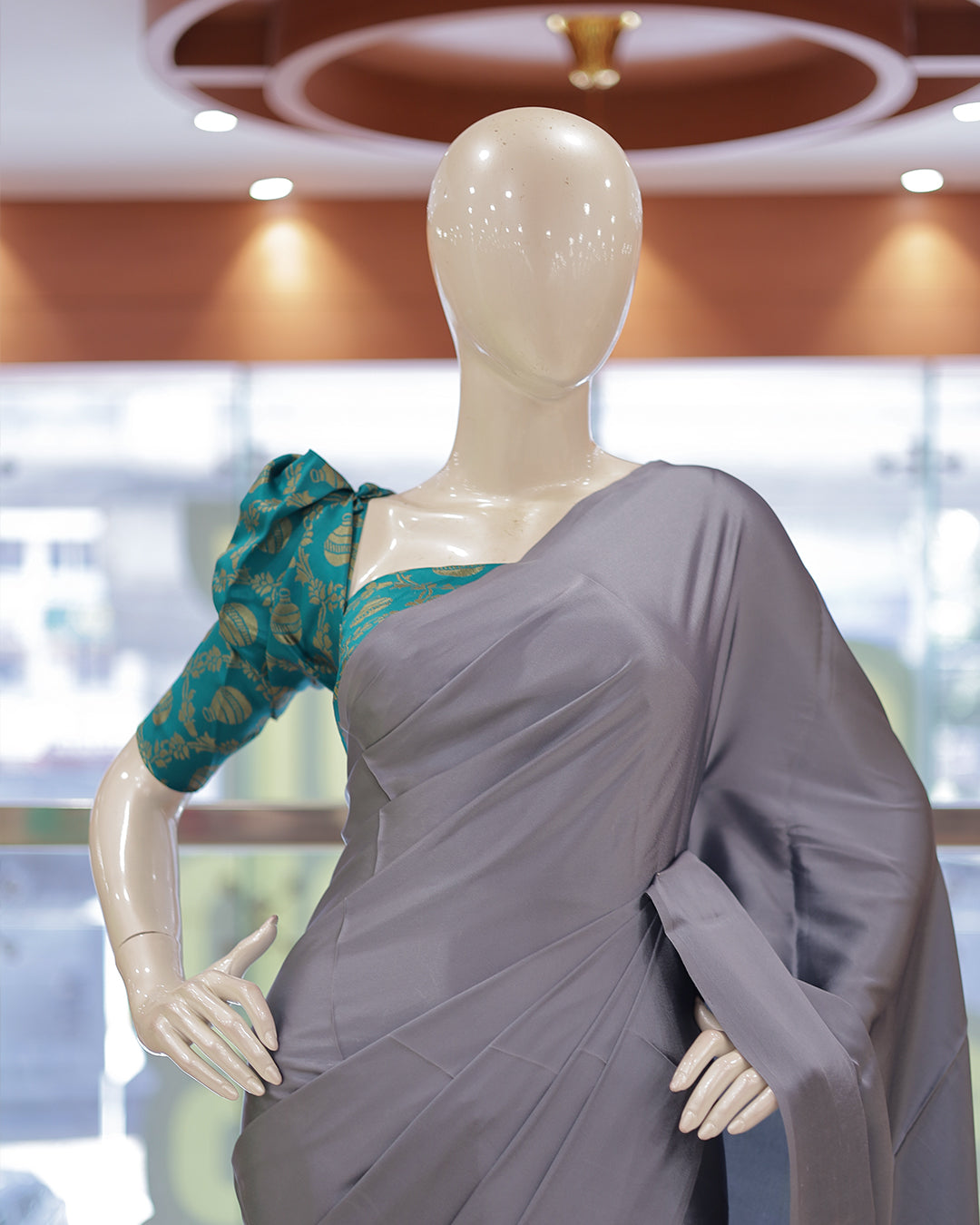 Diwali Special Blackberry Silk Plain Saree with Tone to tone Embroidery Blouse -D20(D)