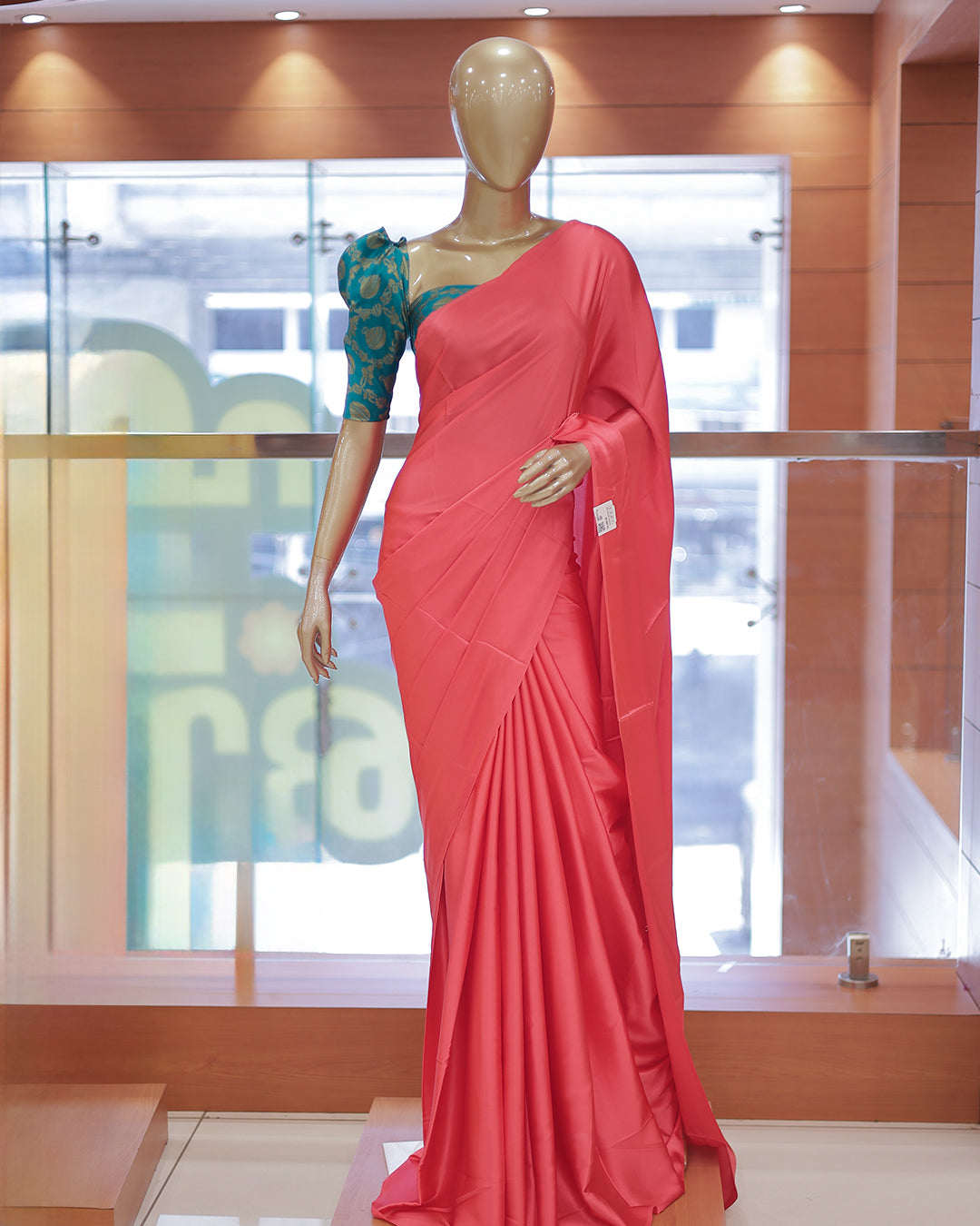 Diwali Special Blackberry Silk Plain Saree with Tone to tone Embroidery Blouse -D20(D)