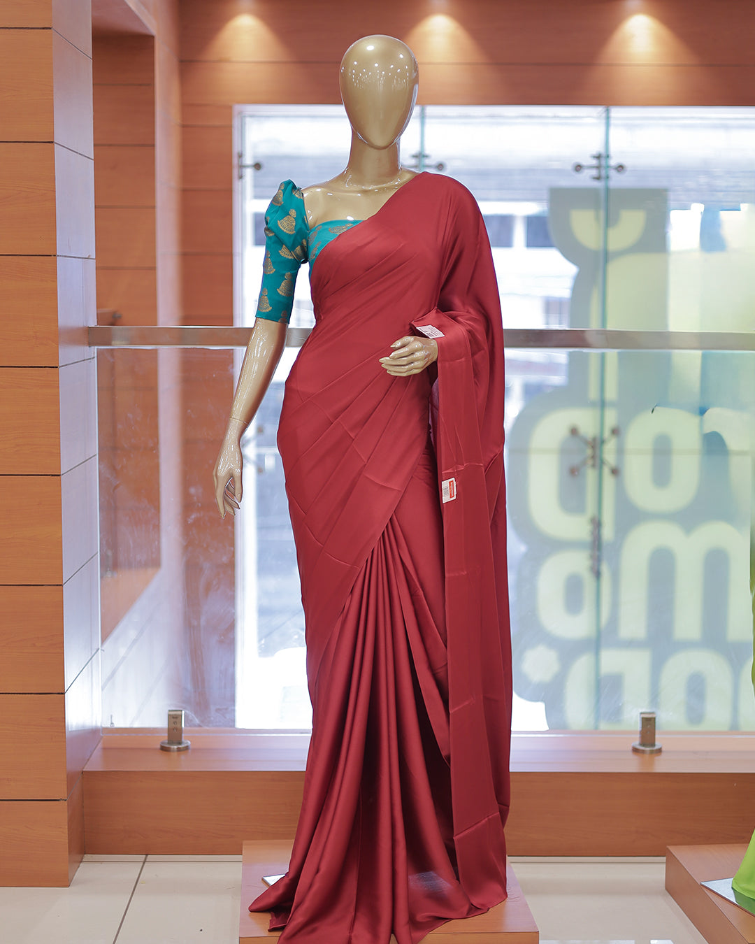 Diwali Special Blackberry Silk Plain Saree with Tone to tone Embroidery Blouse -D20(D)