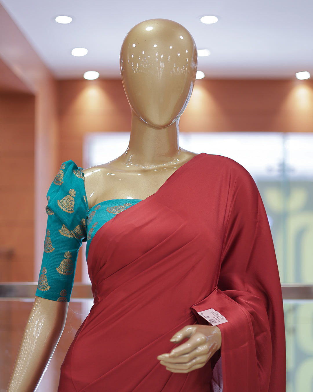 Diwali Special Blackberry Silk Plain Saree with Tone to tone Embroidery Blouse -D20(D)
