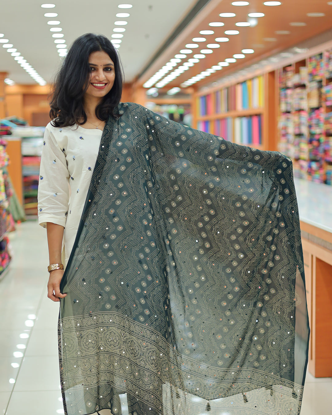 Women's Bandini print Dupatta G226