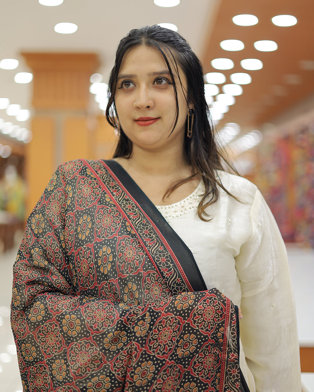 Women's Ajrak print Dupatta -G271