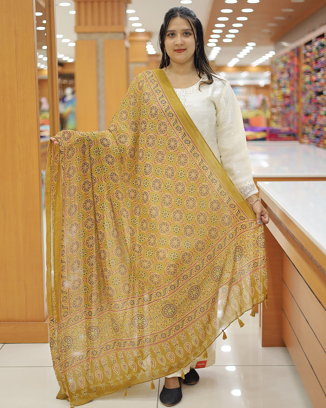 Women's Ajrak print Dupatta -G271
