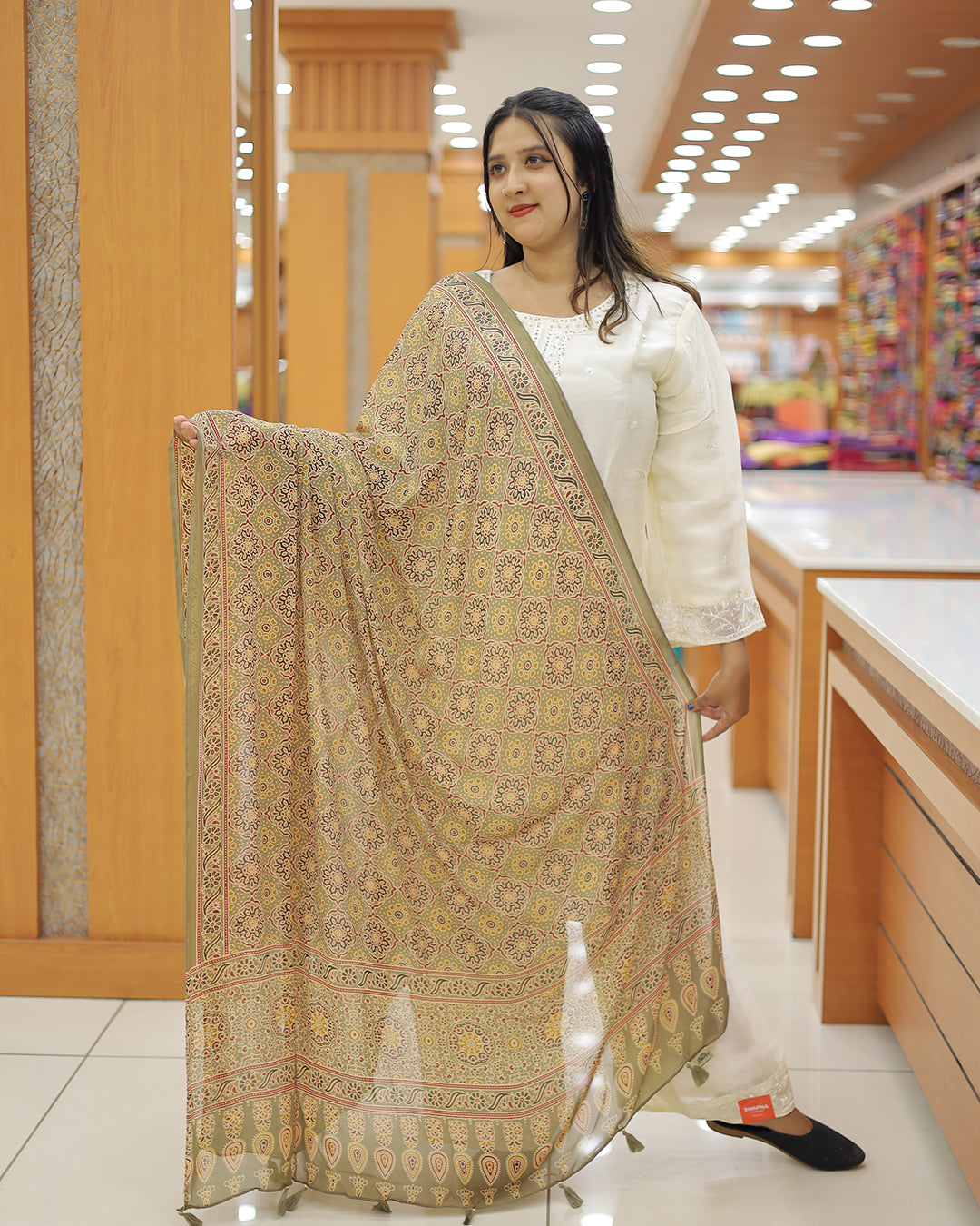 Women's Ajrak print Dupatta -G271