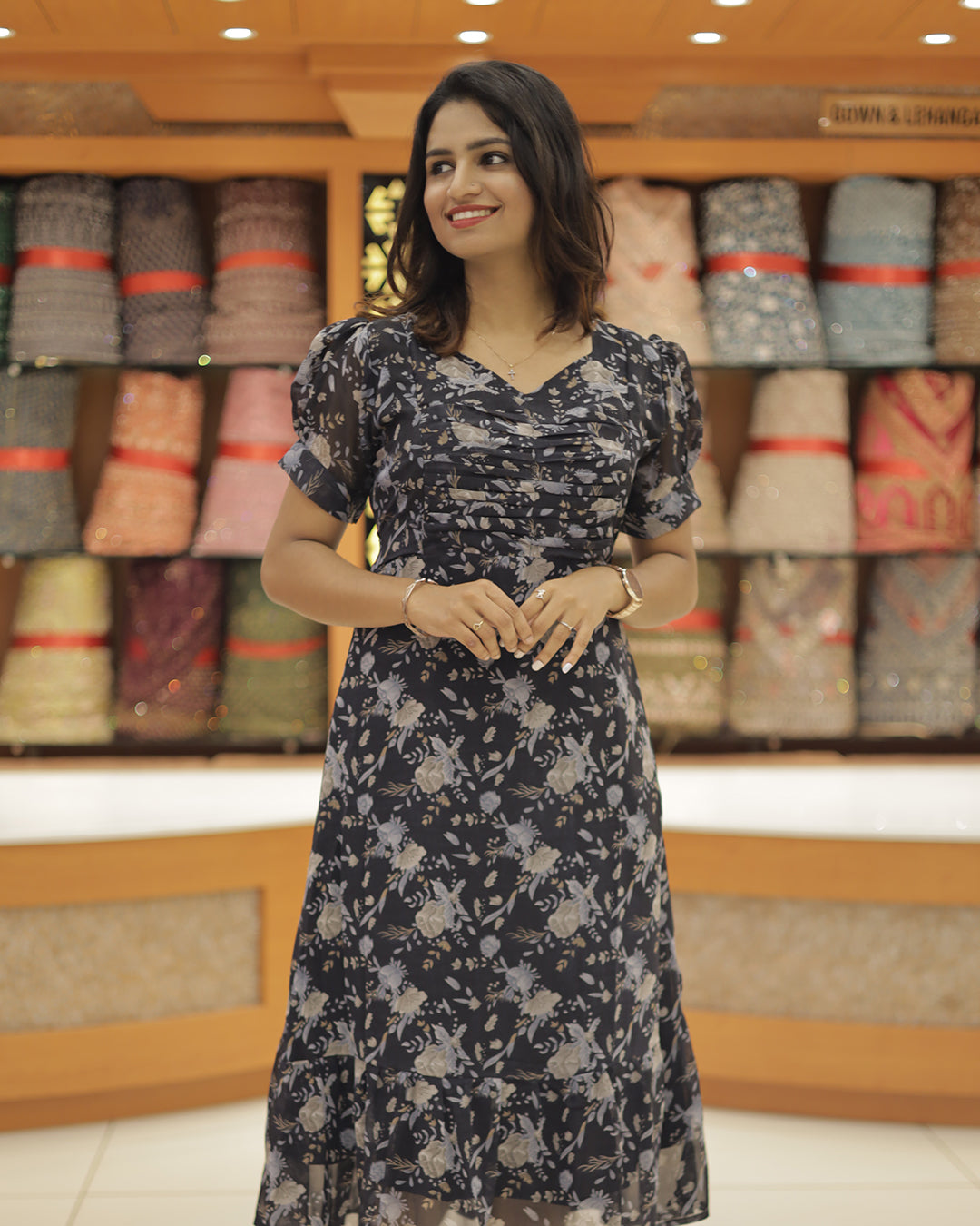 Women's Georgette PrintedFrock -G304