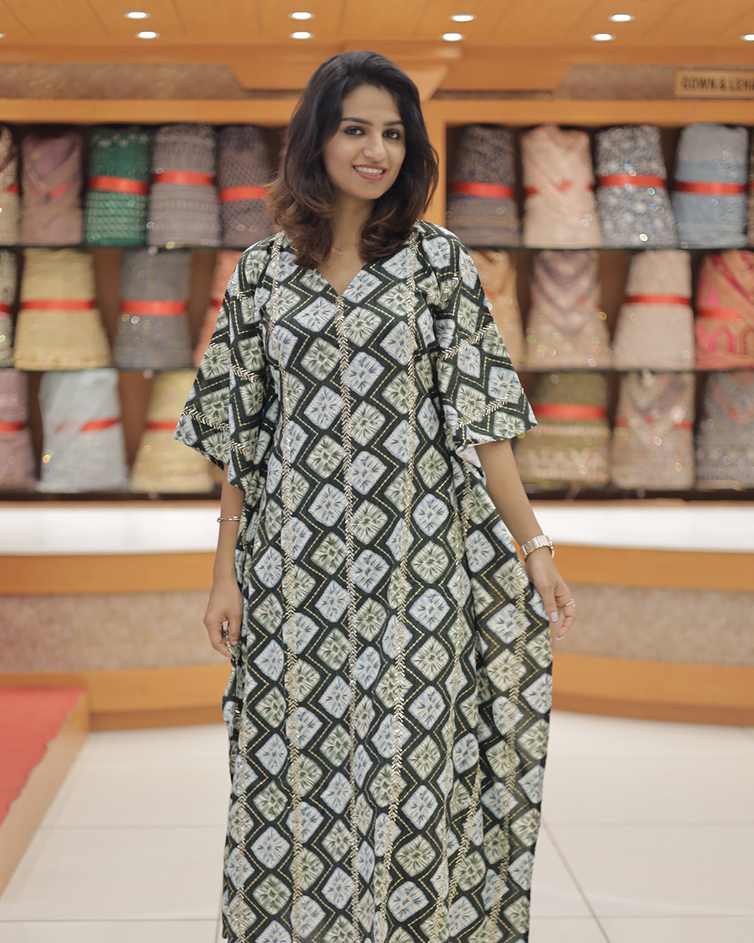 Women's Rayon Caftan with handwork -G305