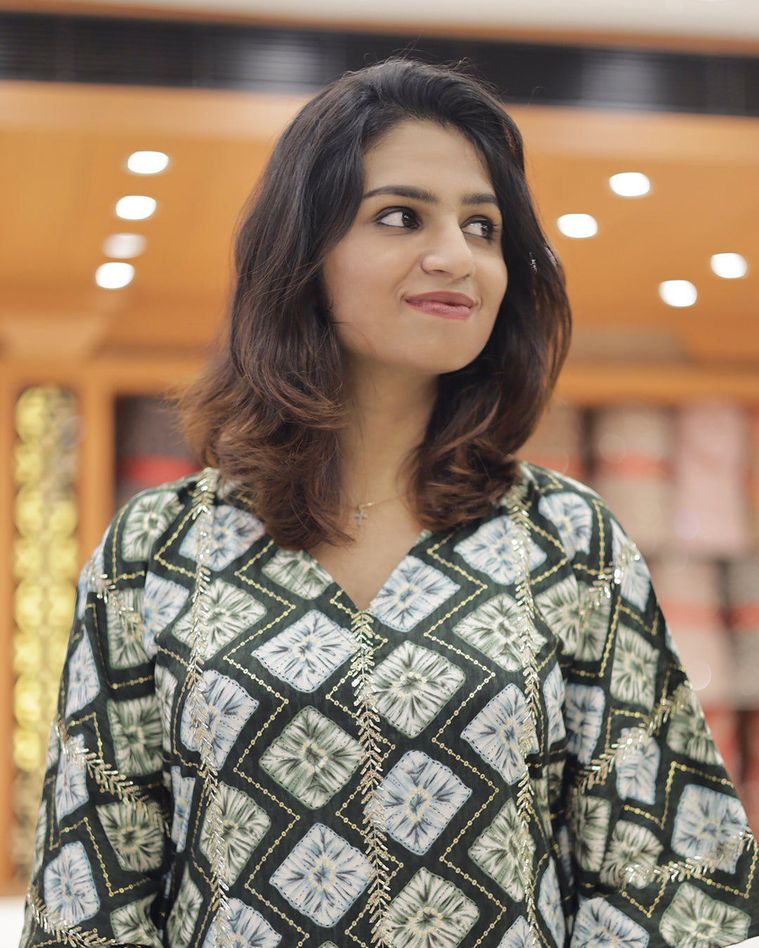 Women's Rayon Caftan with handwork -G305