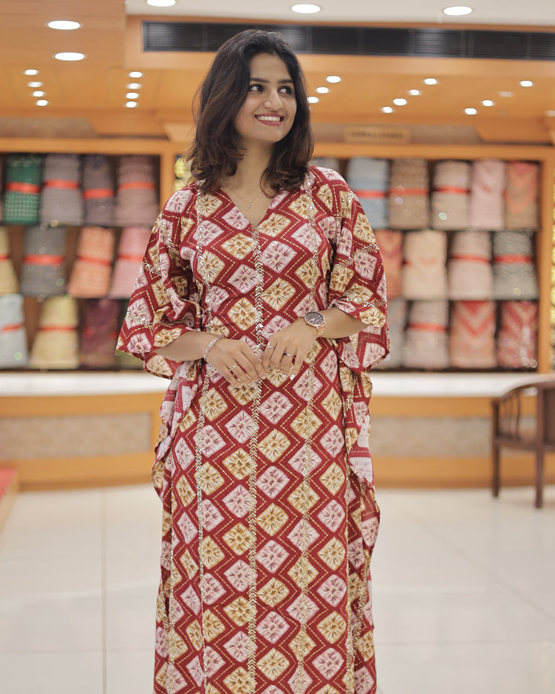 Women's Rayon Caftan with handwork -G305