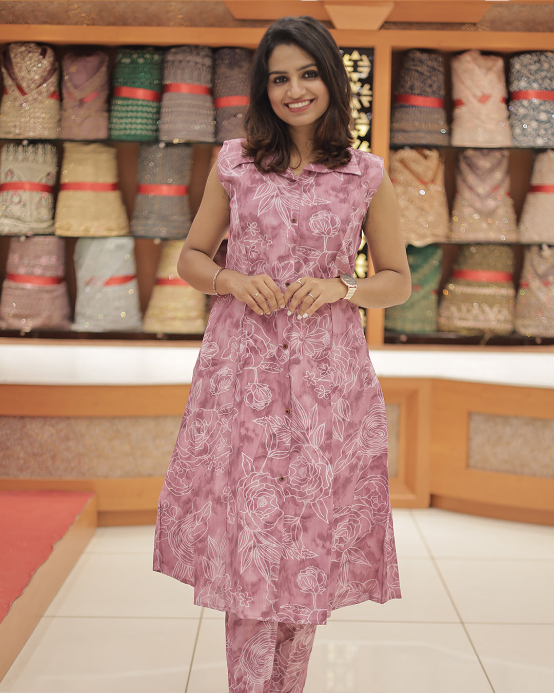 Women's Printed Co-ord Set -G308