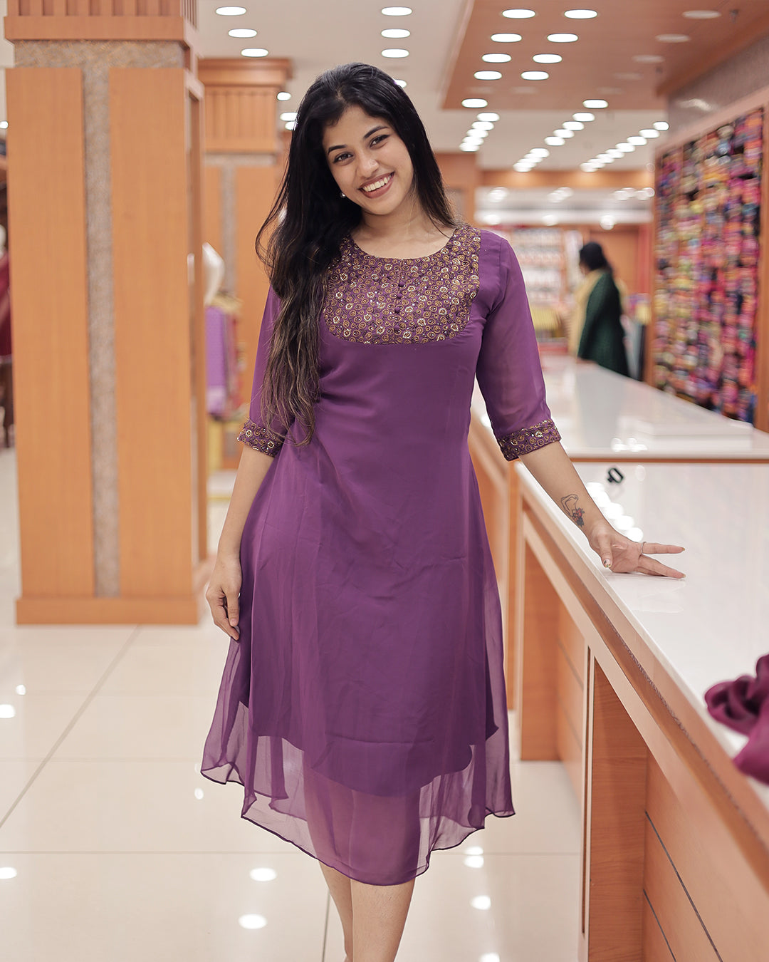 Women's Georgette Aline Kurti - G339