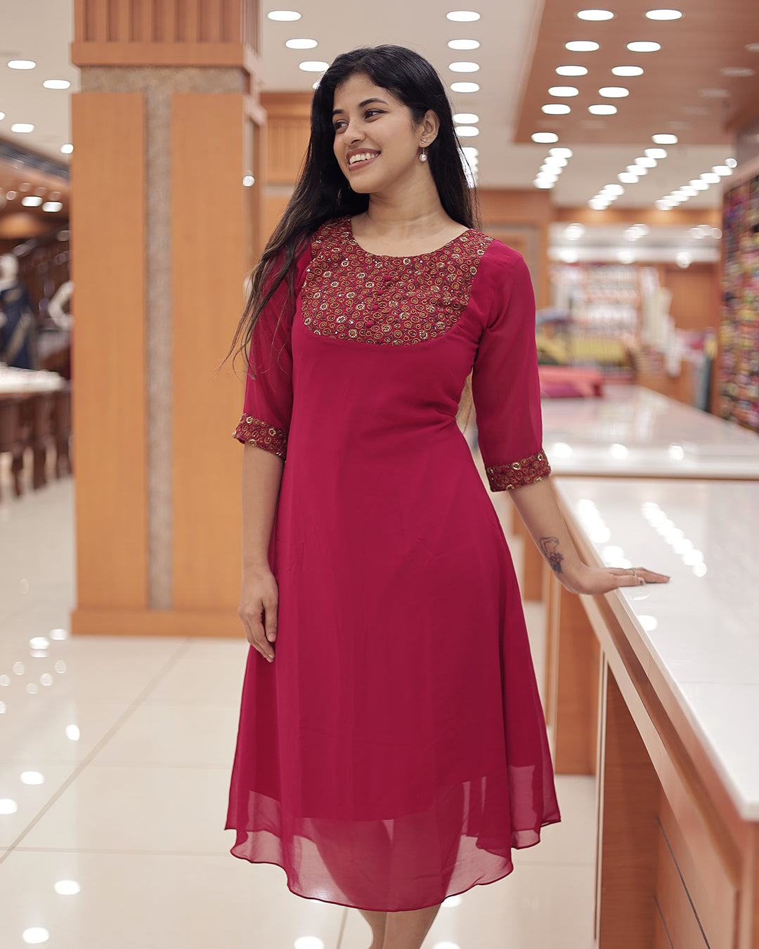 Women's Georgette Aline Kurti - G339