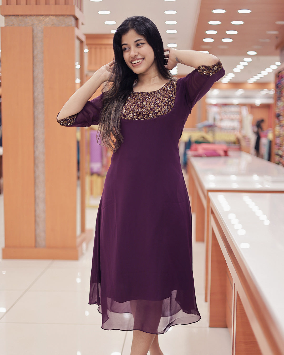 Women's Georgette Aline Kurti - G339