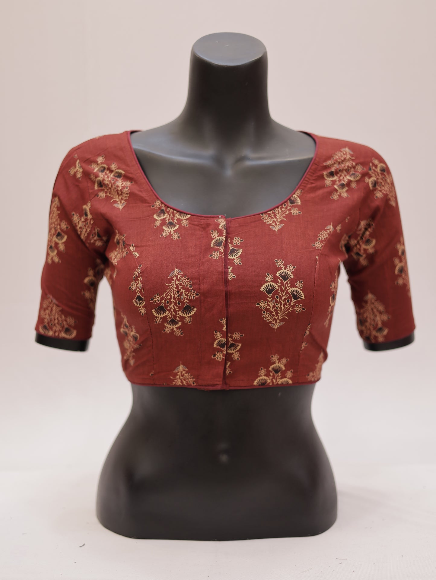 Ready to Wear Cotton Ajrak Printed Blouse -G307