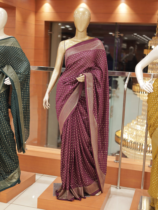 Vichitra Silk Saree with Brocade Border & Butta Design – R588