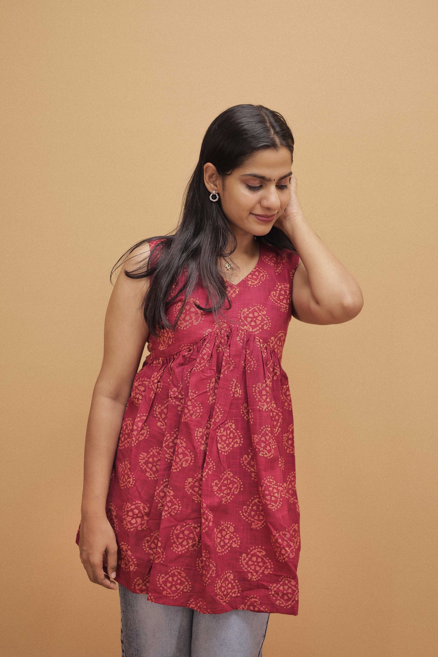 Cotton Aliya Cut Short Kurti for Women – R523