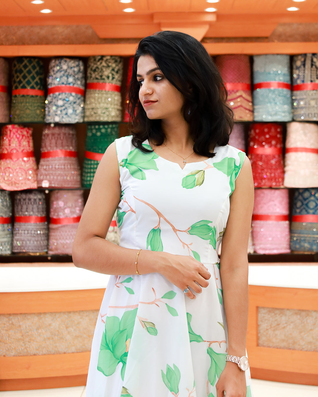 Women's Printed Frock - 1218