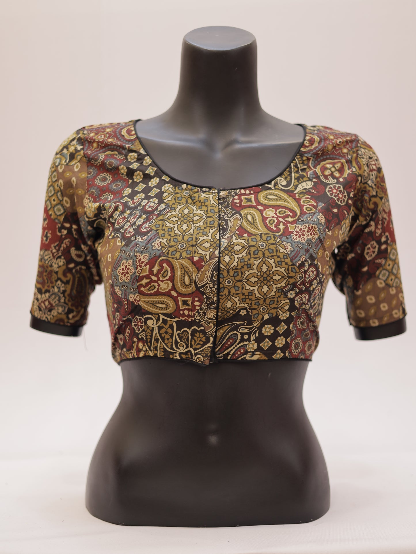 Ready to Wear Cotton Ajrak Printed Blouse -G307