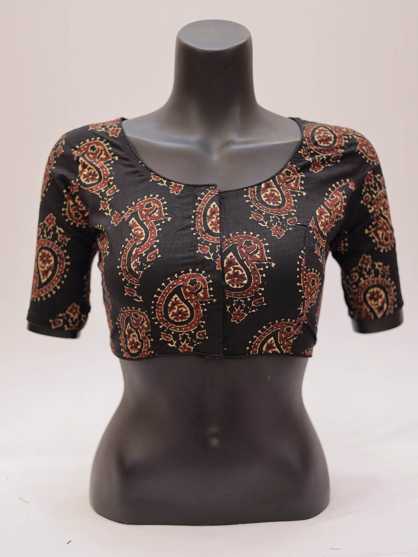 Ready to Wear Cotton Ajrak Printed Blouse -G307