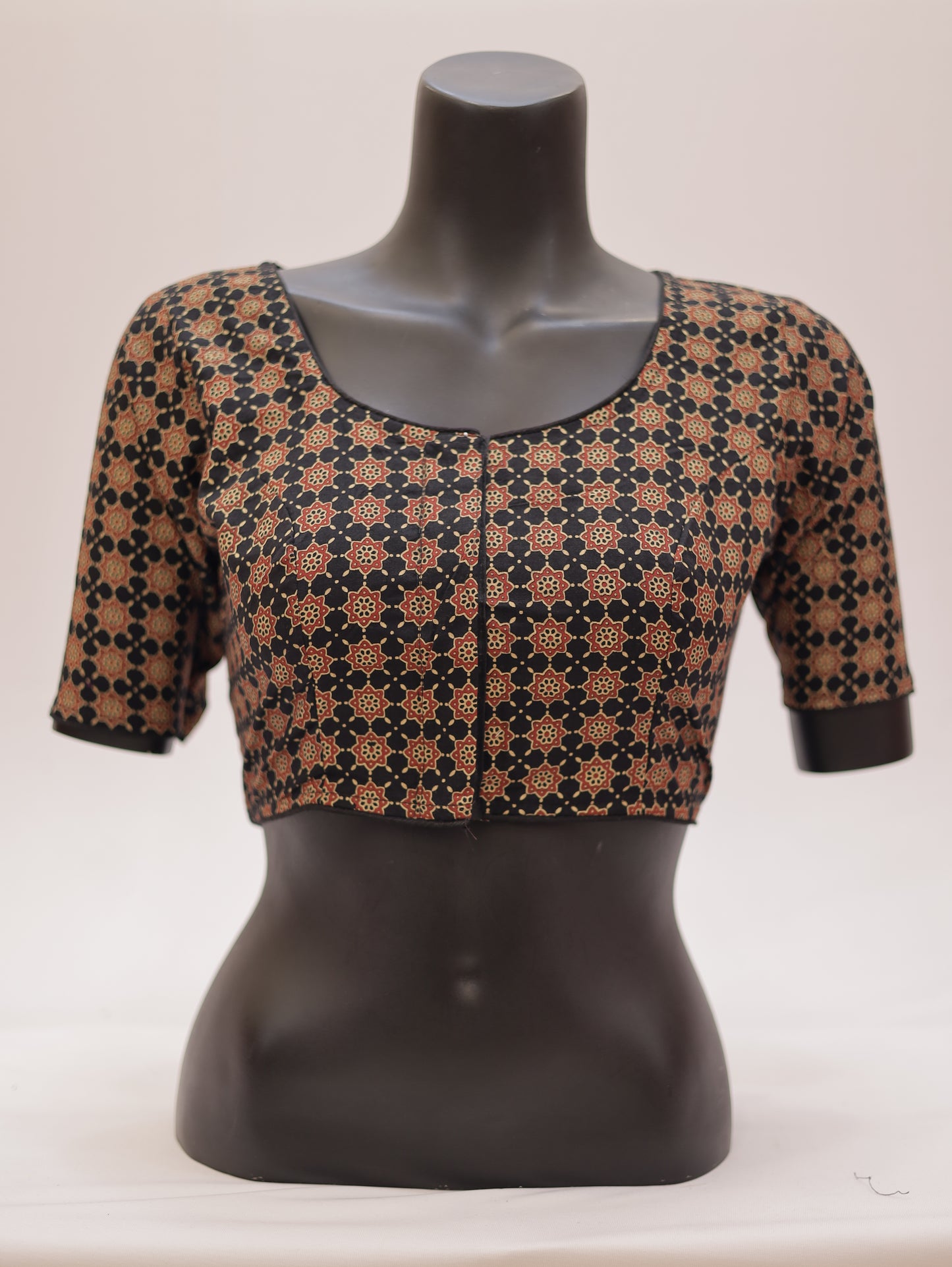 Ready to Wear Cotton Ajrak Printed Blouse -G307
