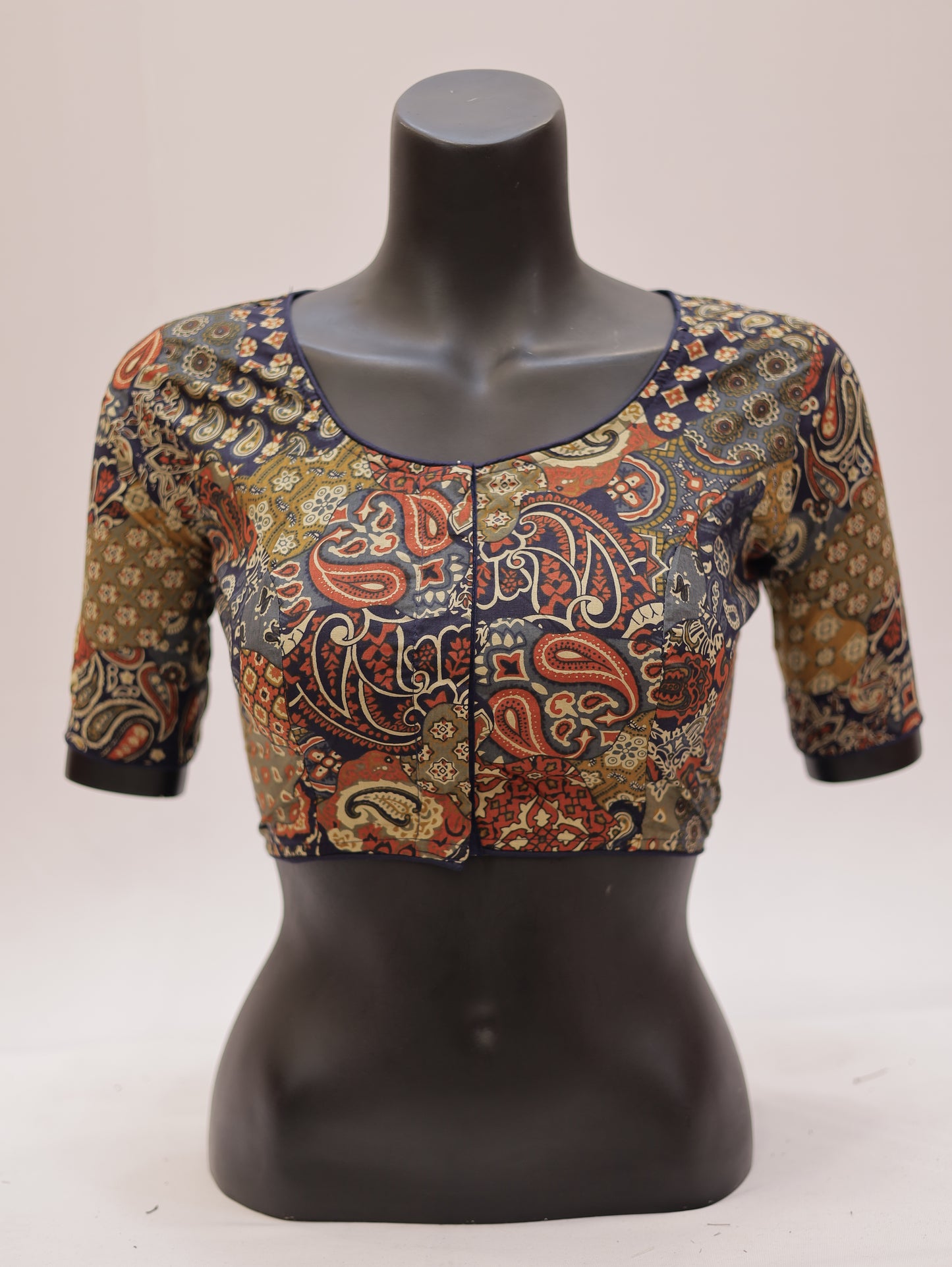 Ready to Wear Cotton Ajrak Printed Blouse -G307
