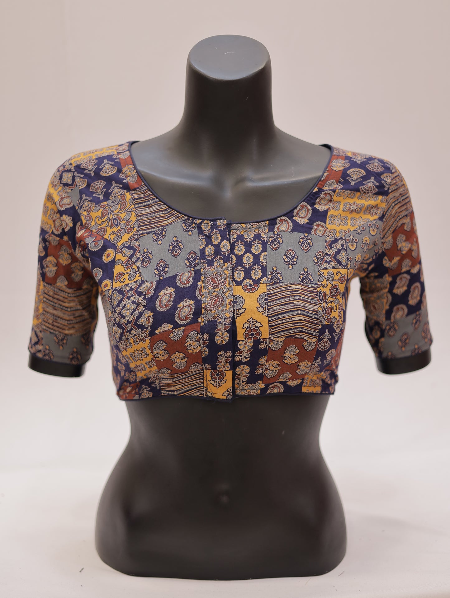 Ready to Wear Cotton Ajrak Printed Blouse -G307