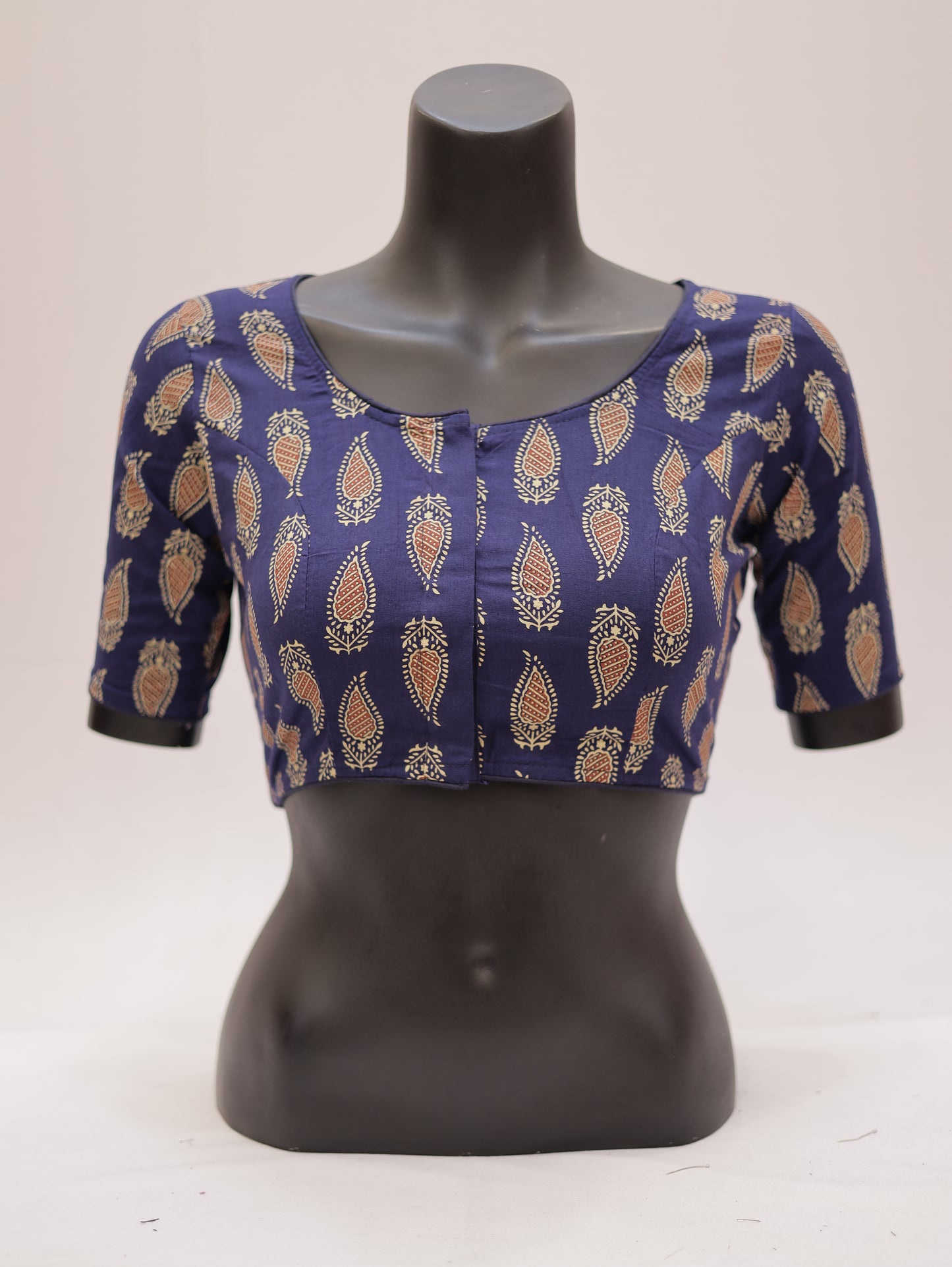 Ready to Wear Cotton Ajrak Printed Blouse -G307