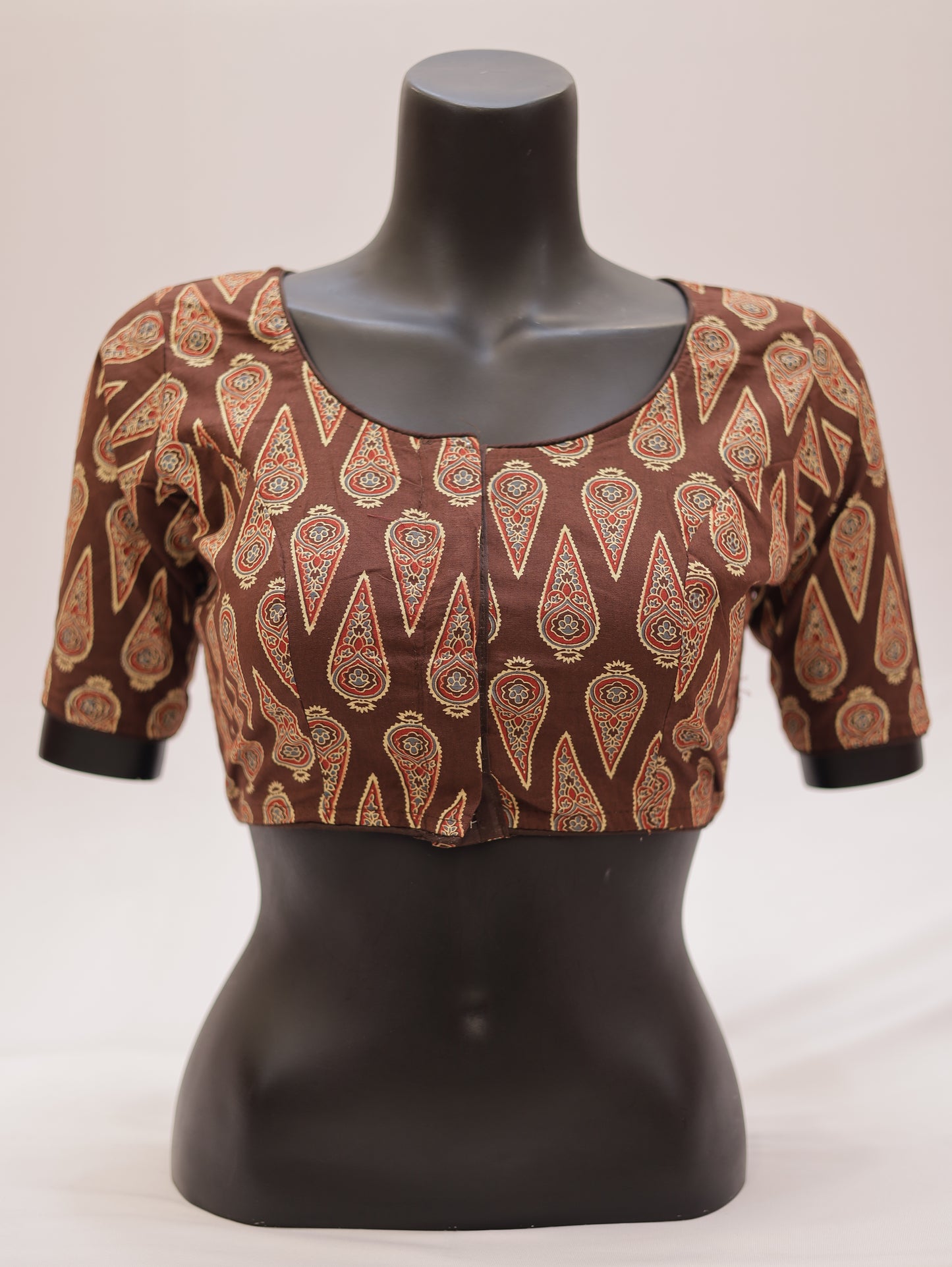 Ready to Wear Cotton Ajrak Printed Blouse -G307
