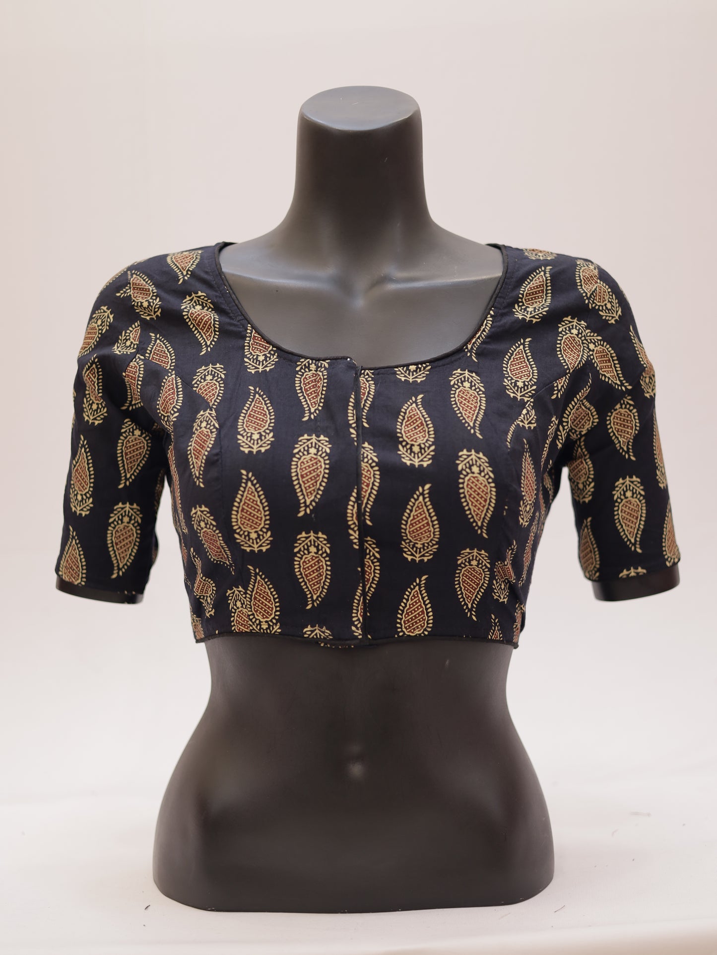Ready to Wear Cotton Ajrak Printed Blouse -G307